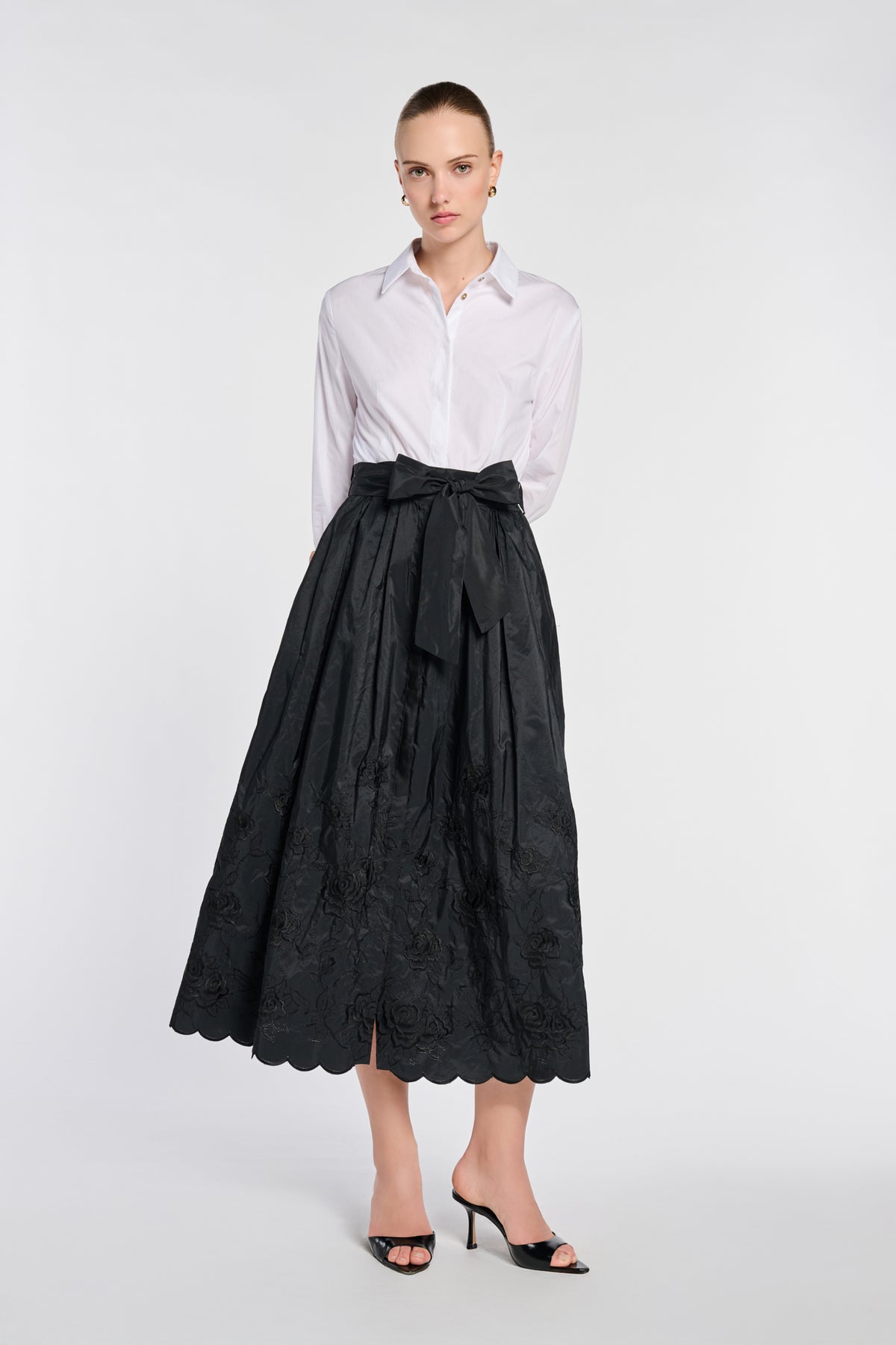 Robe chemise bimatière