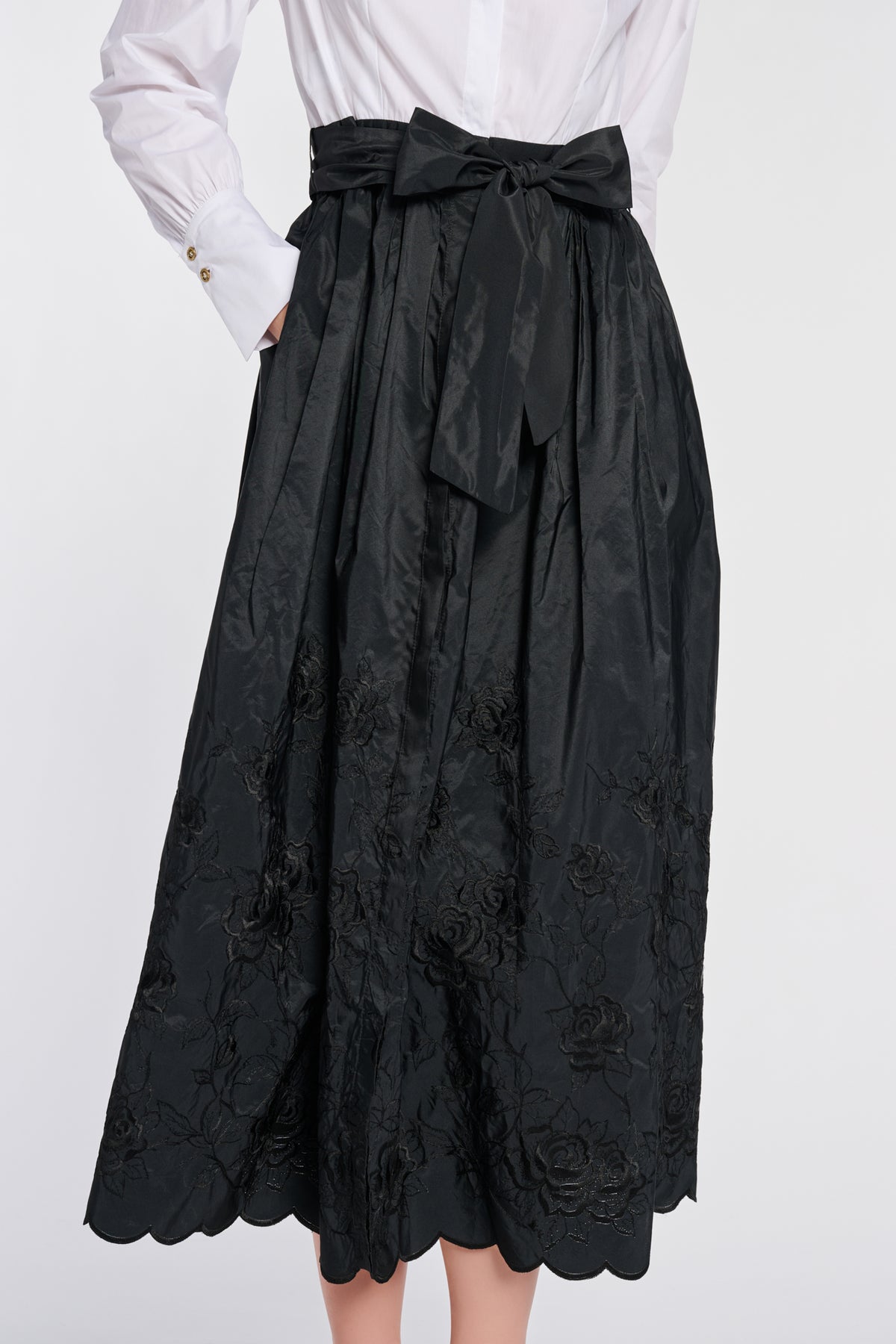 Robe chemise bimatière