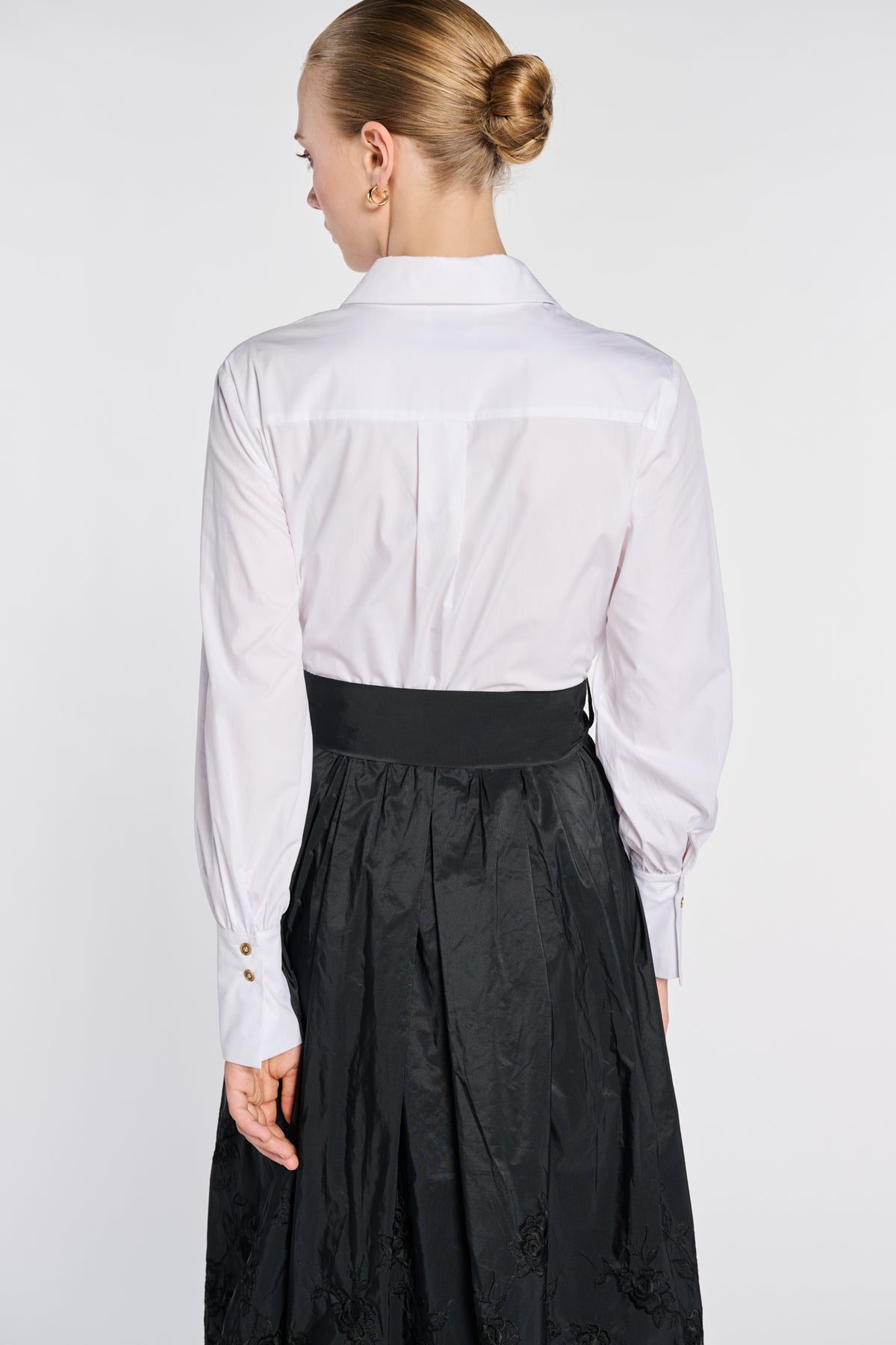 Robe chemise bimatière