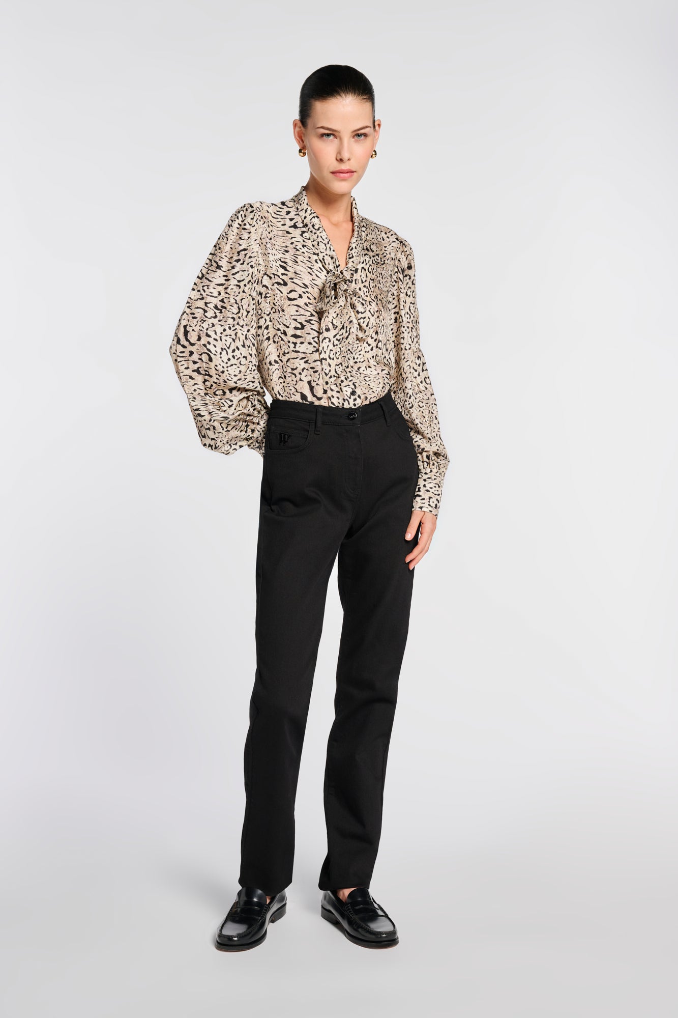 Blouse en soie mélangée imprimée