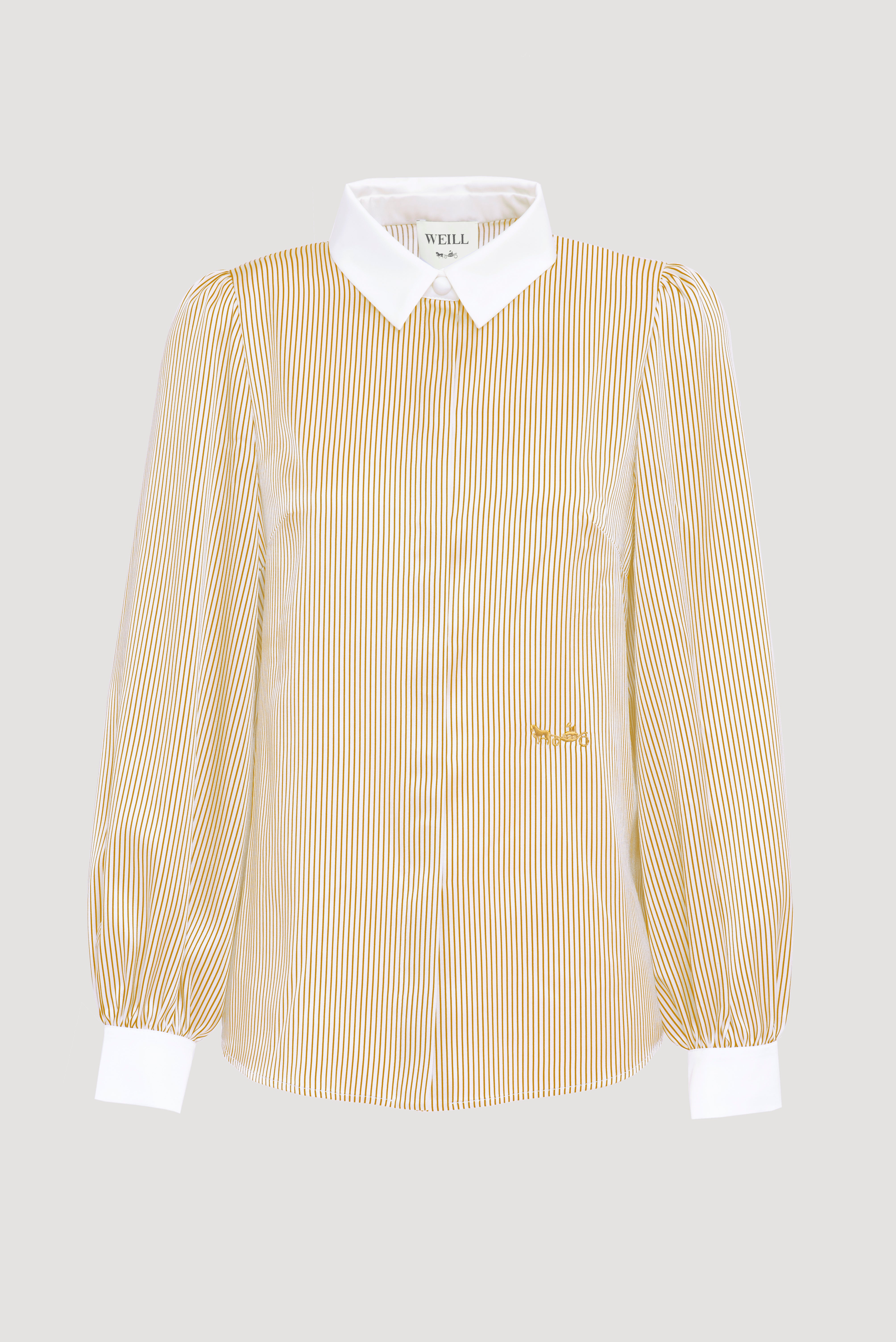 Chemise en soie rayée