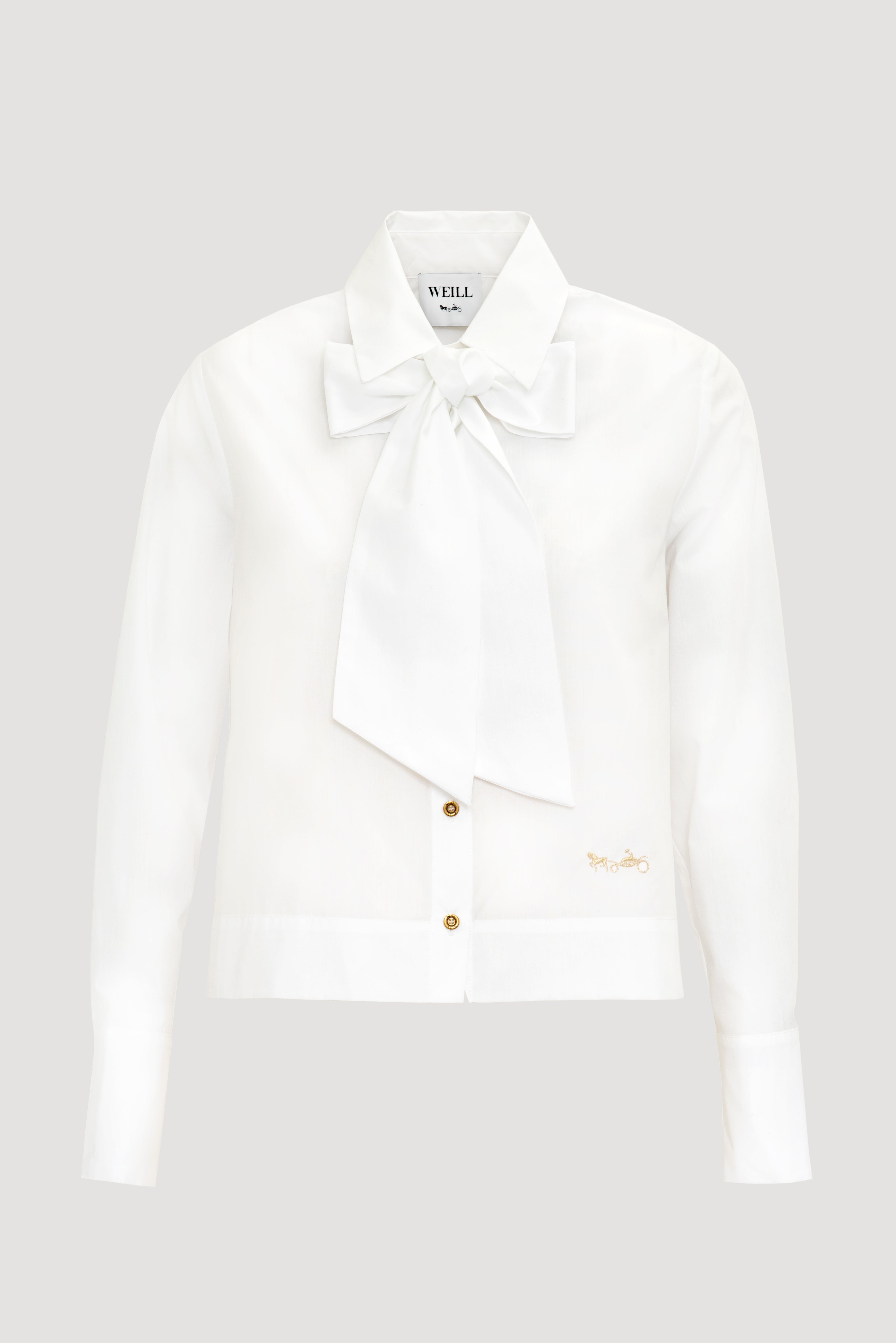 Chemise courte en popeline