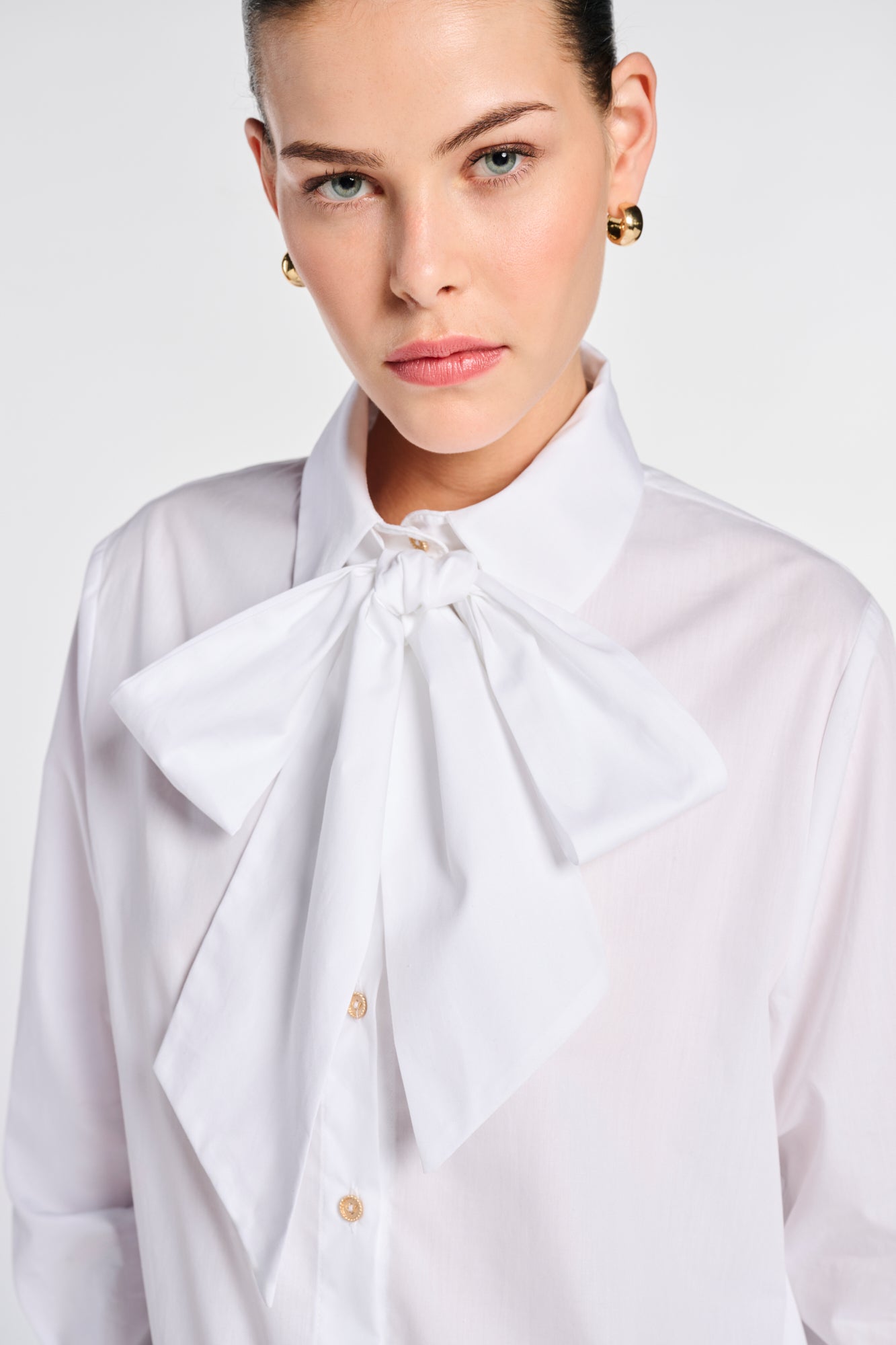 Chemise courte en popeline