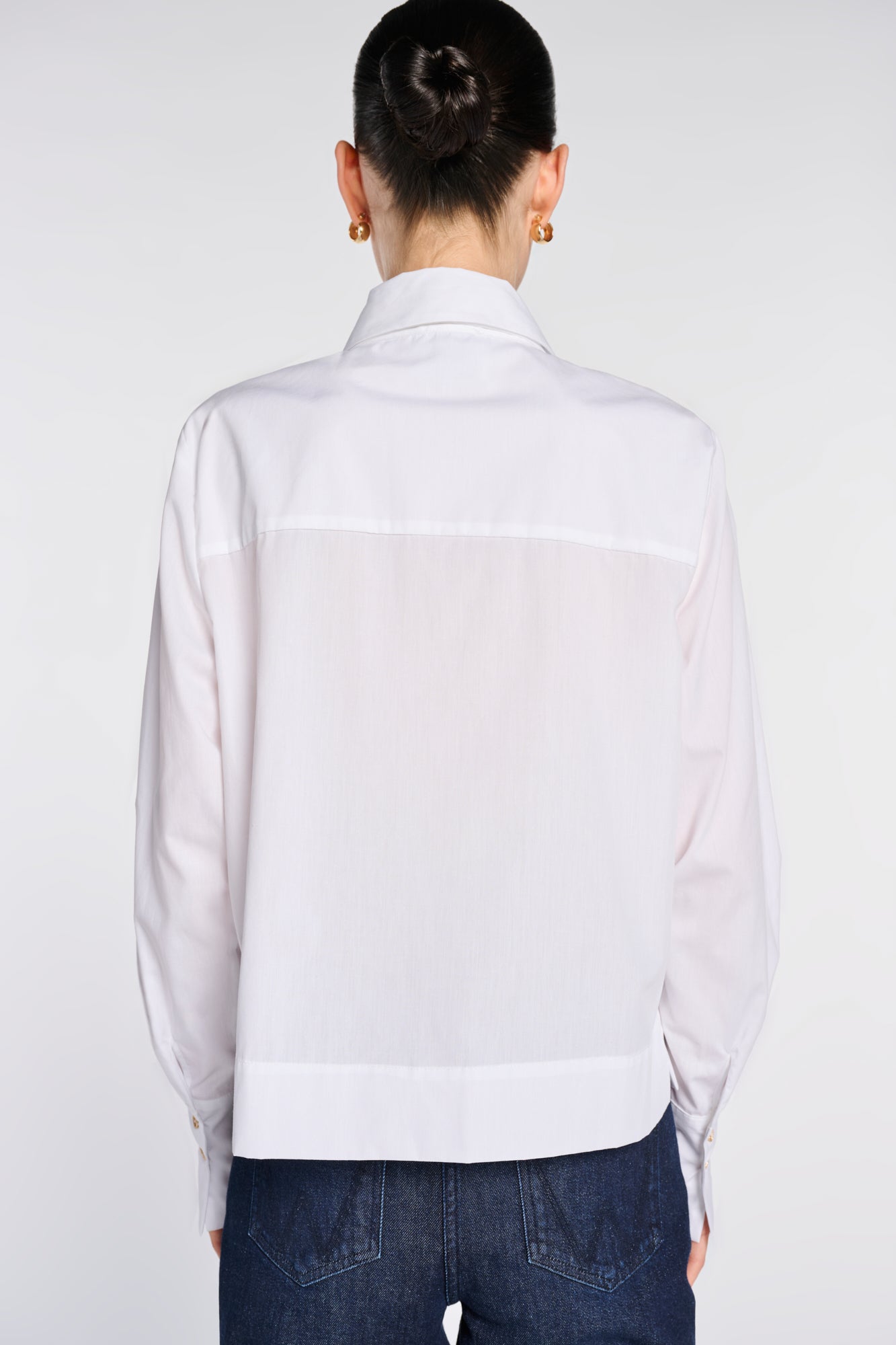 Chemise courte en popeline