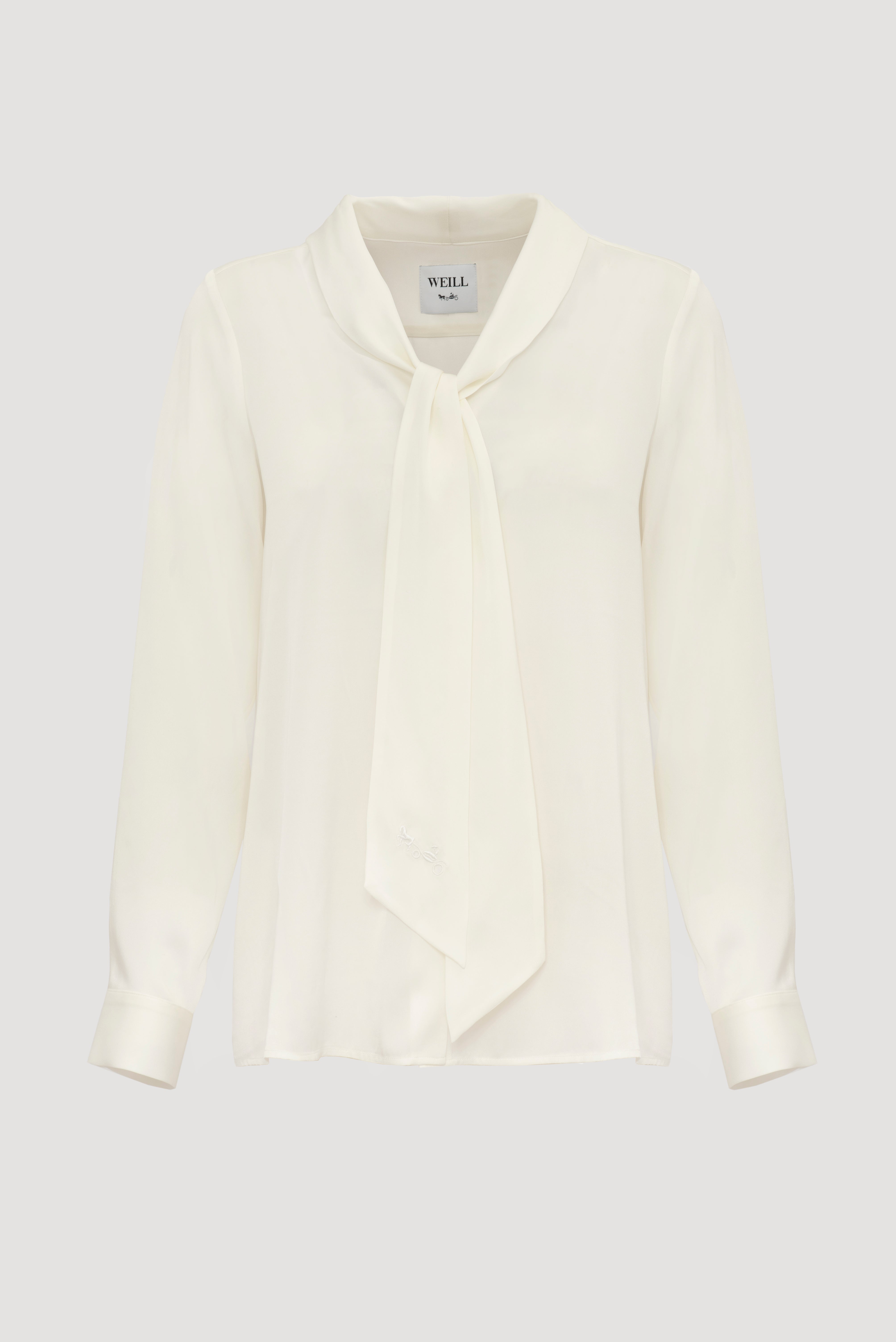 Blouse lavallière en soie