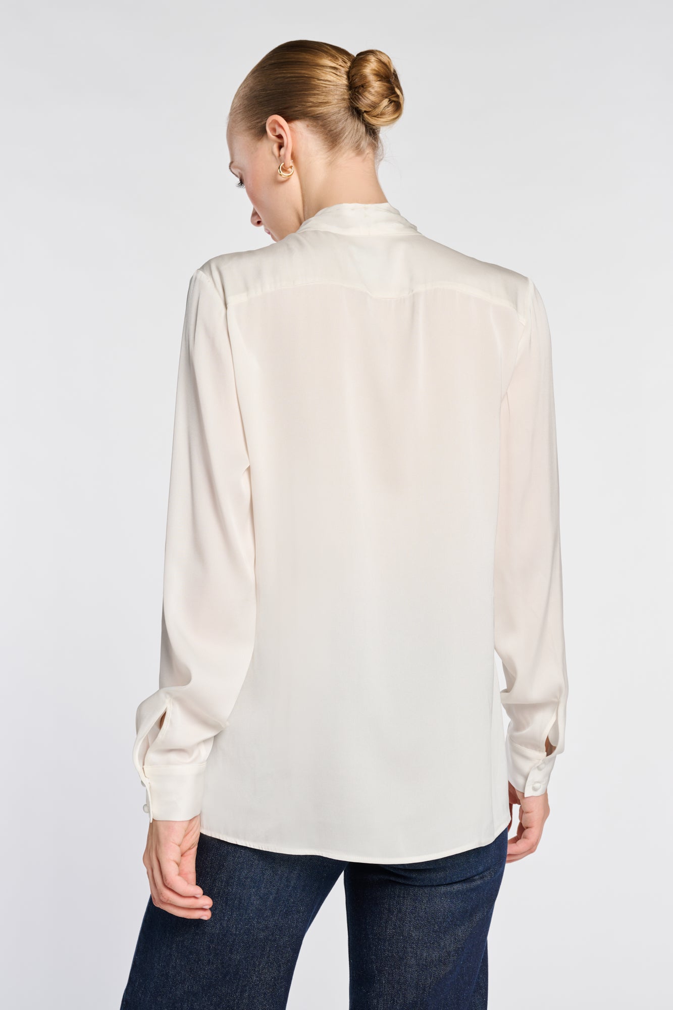 Blouse lavallière en soie