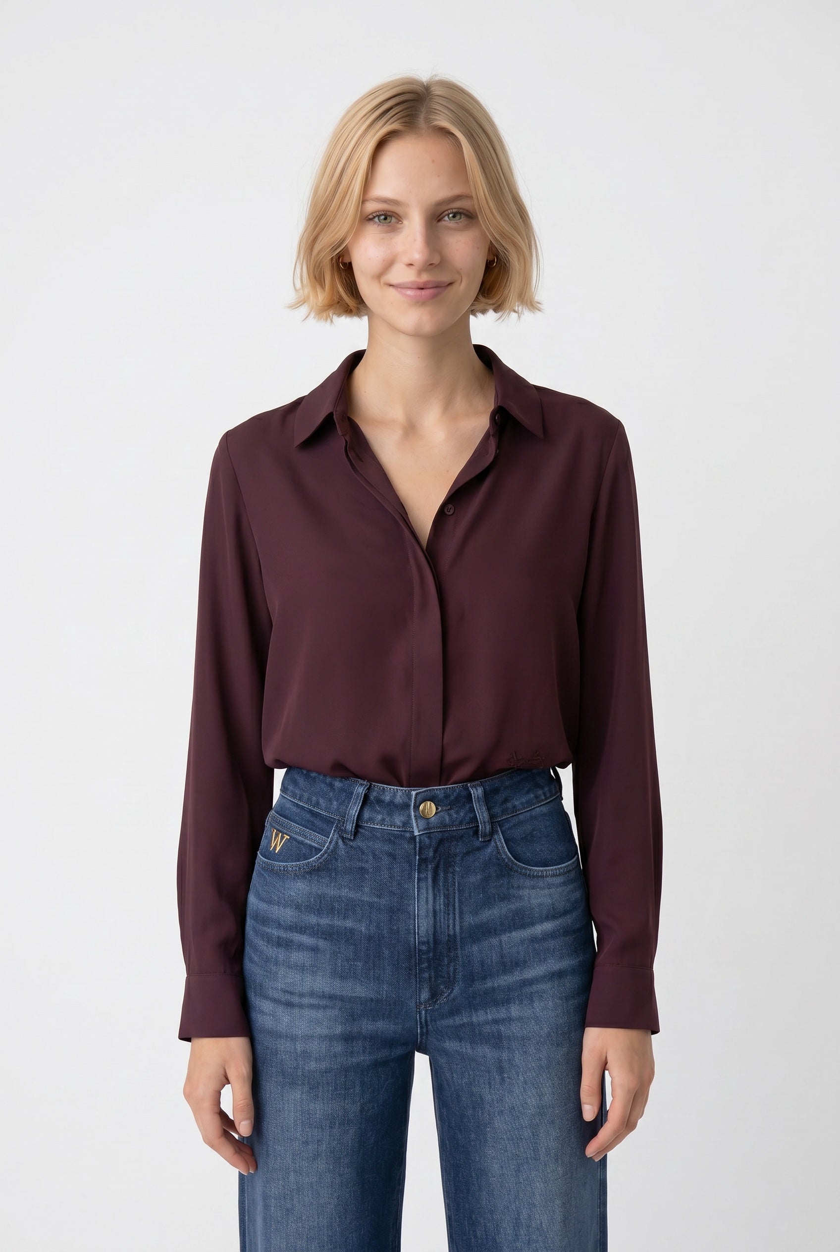 Blouse lavallière en soie