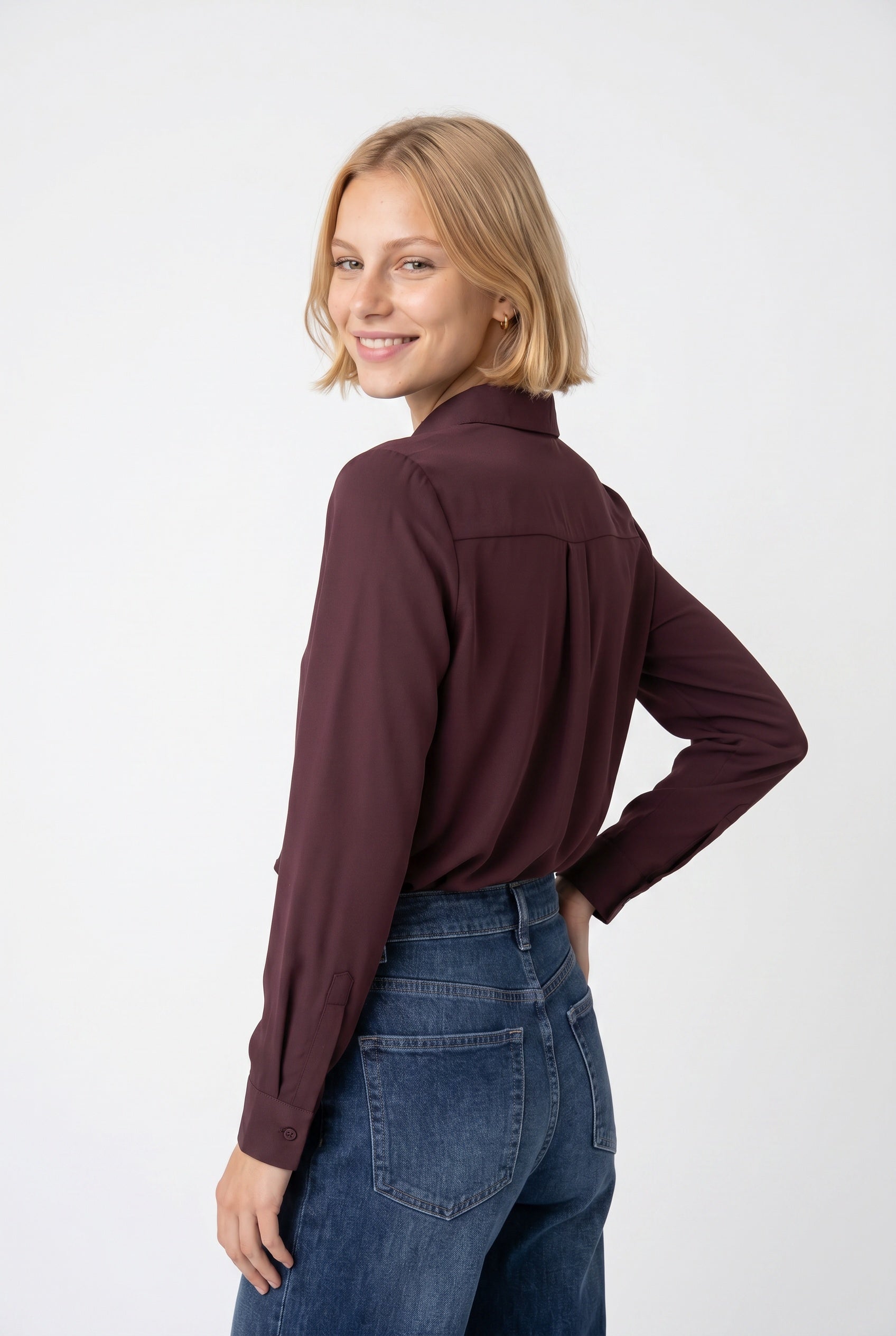 Blouse lavallière en soie