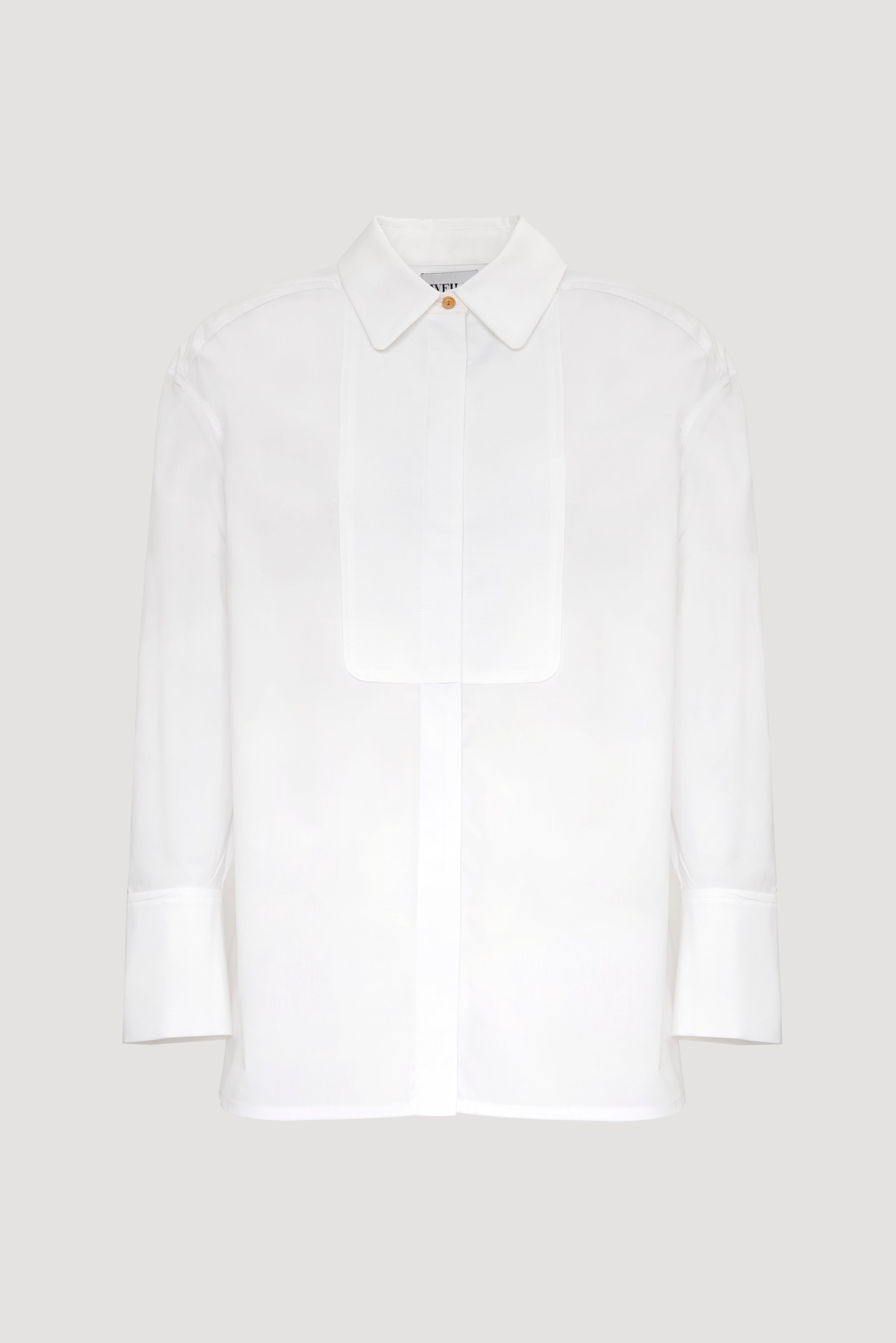 Cotton shirt with a placket