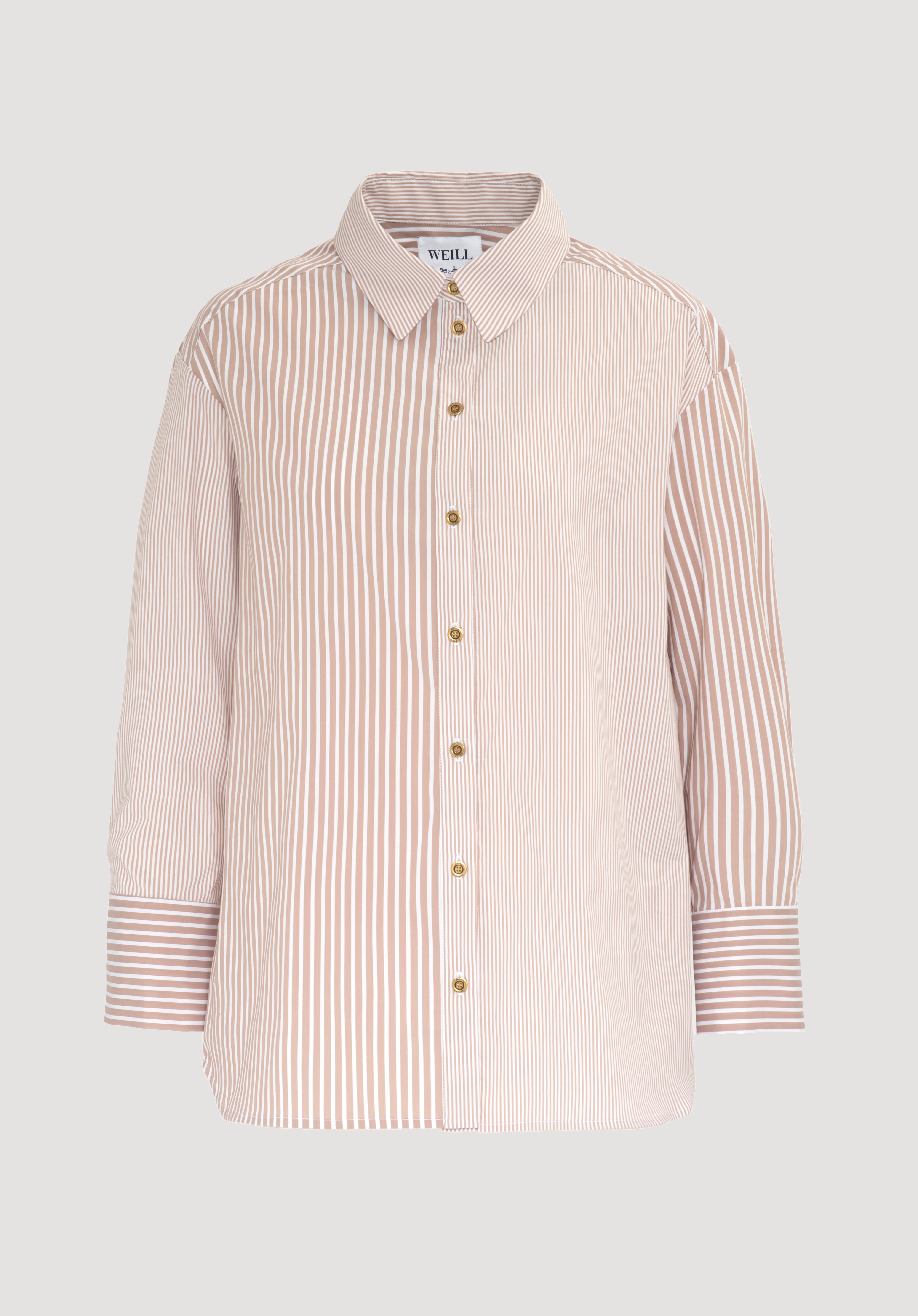 Chemise en popeline à rayures