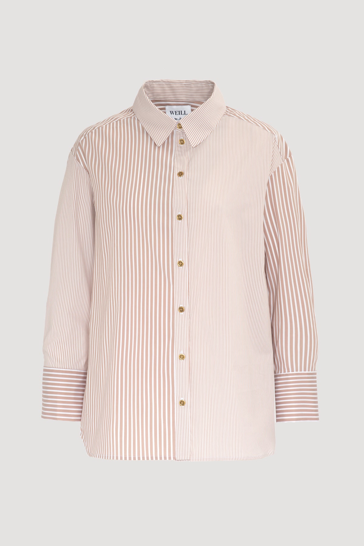 Chemise en popeline à rayures