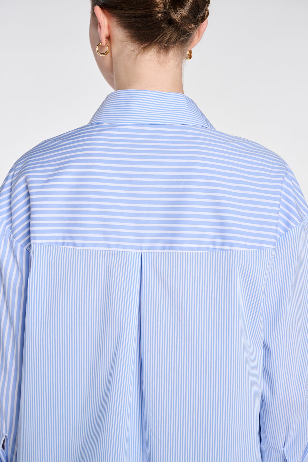 Striped poplin shirt