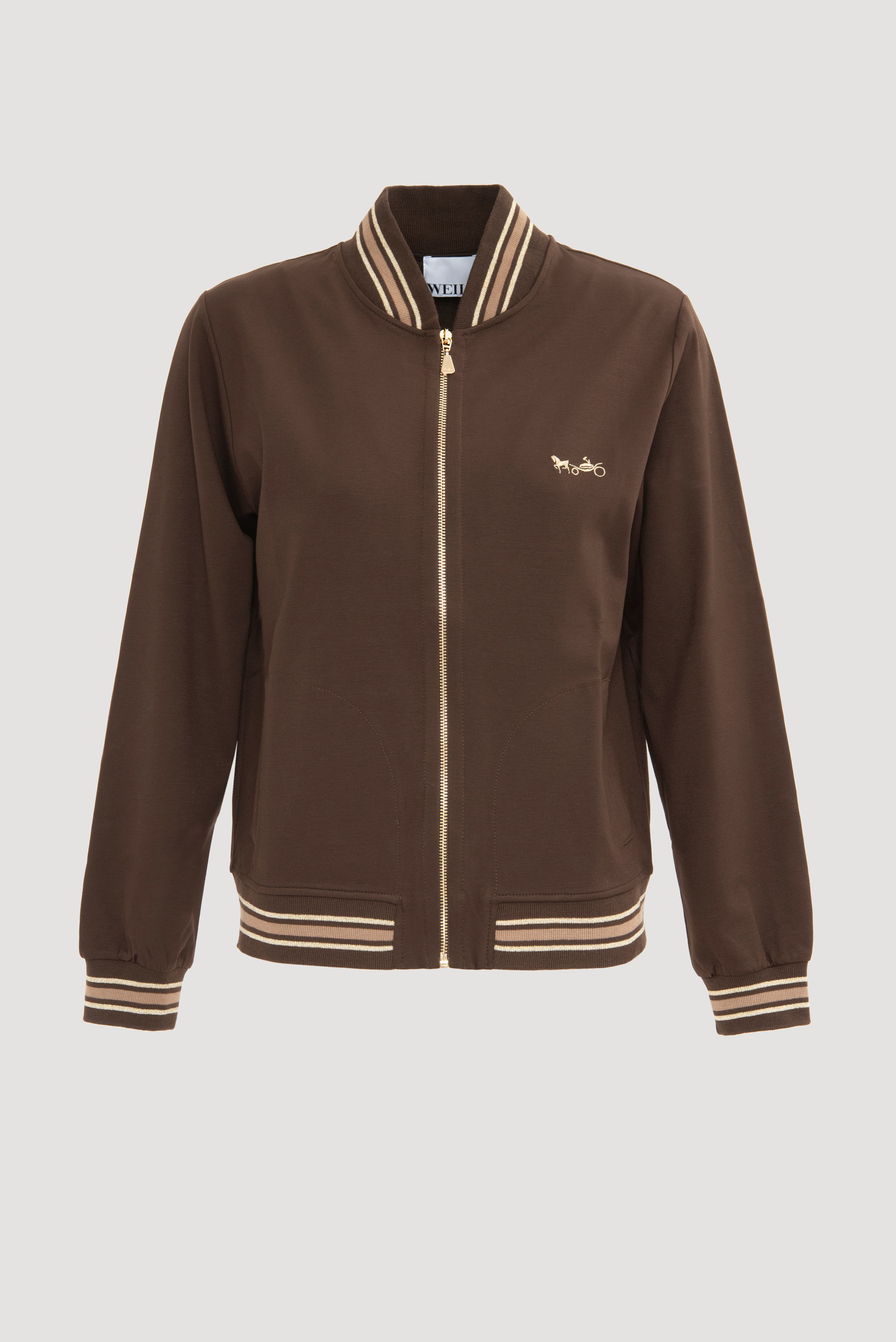 Milano jersey zip-up sweatshirt