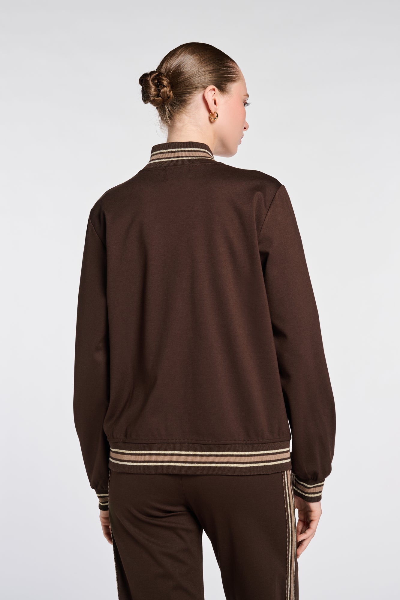 Milano jersey zip-up sweatshirt