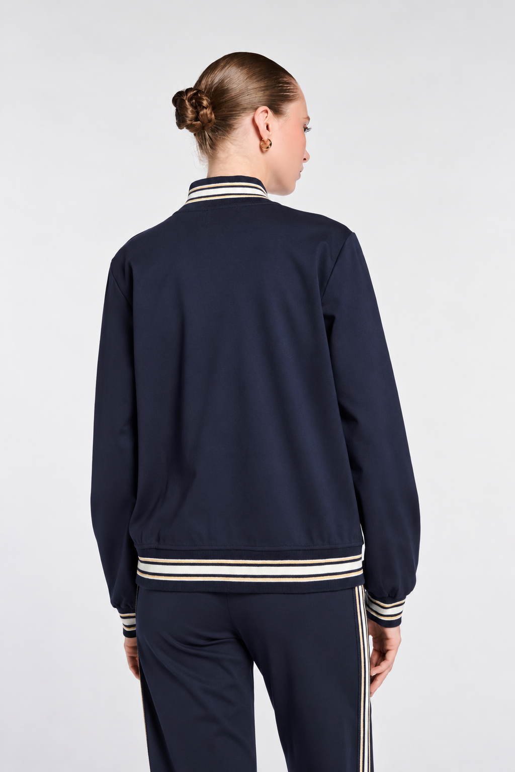 Sweat-shirt zippé en jersey milano