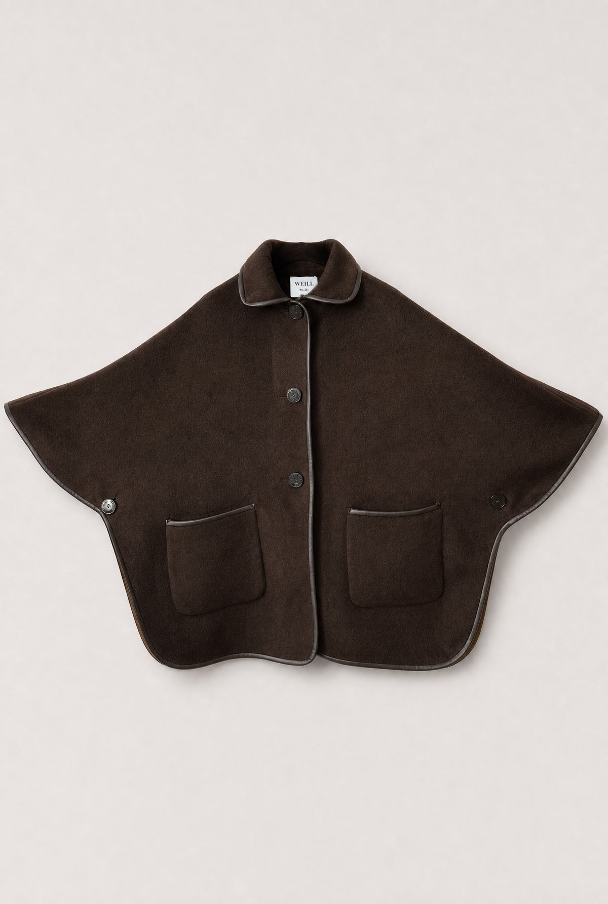 Cape en laine double face