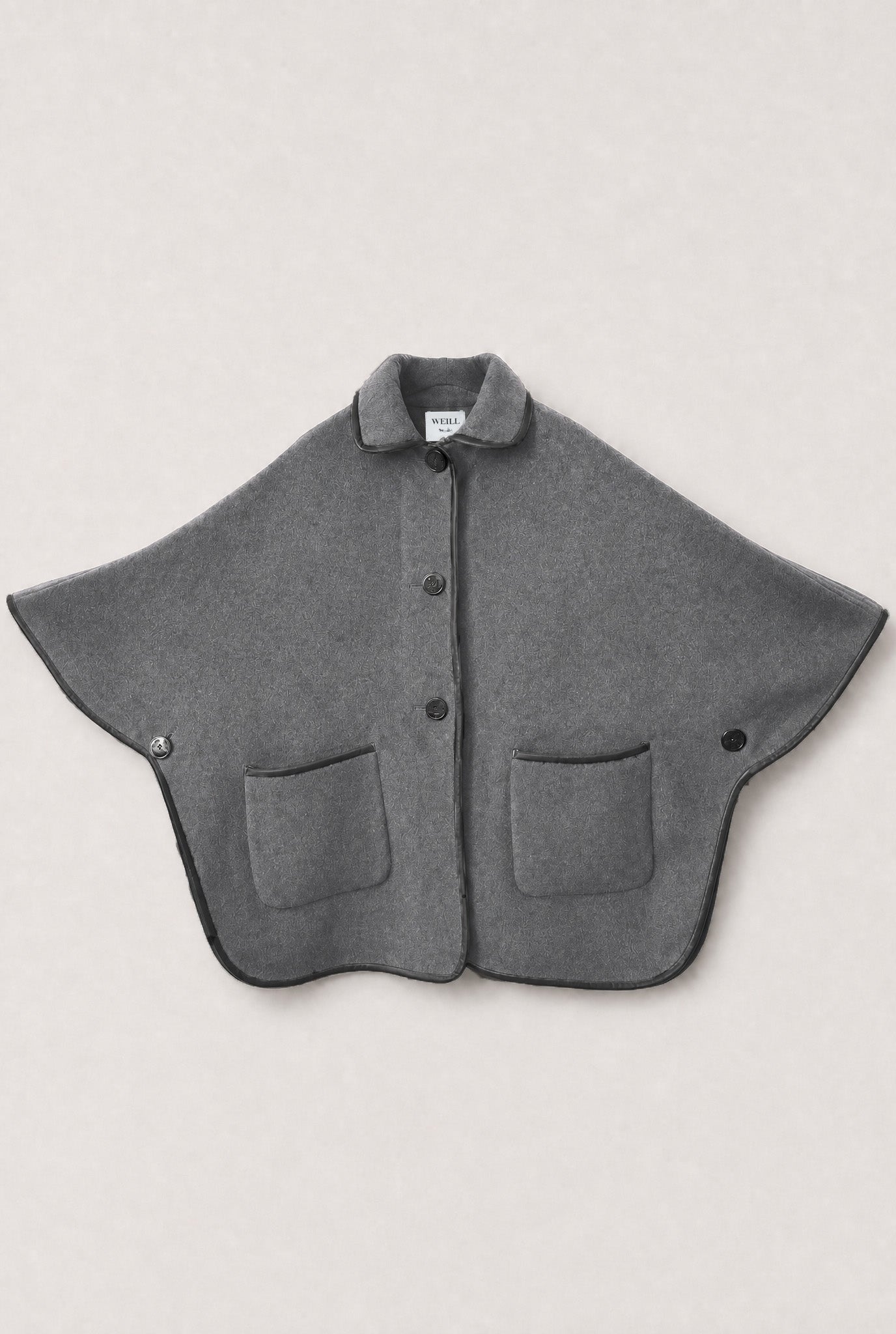 Cape en laine double face