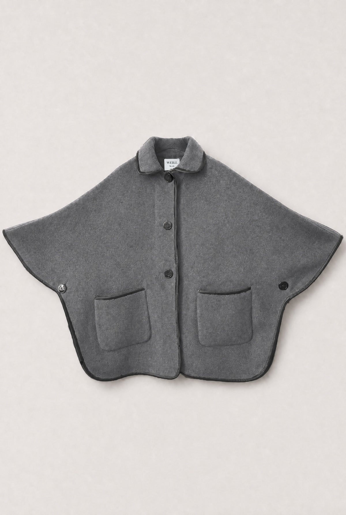 Reversible wool cape
