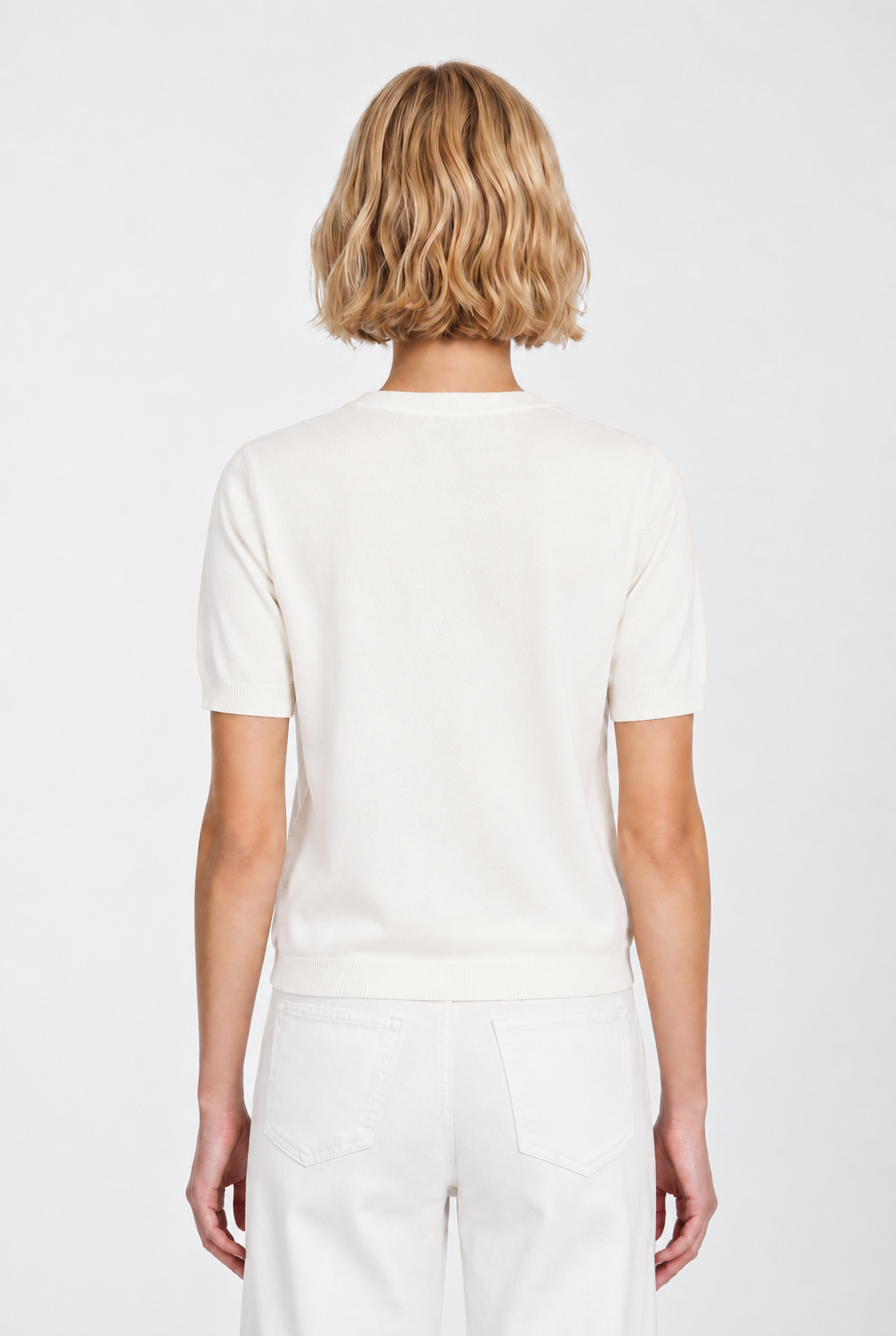 Pull imprimé bimatière