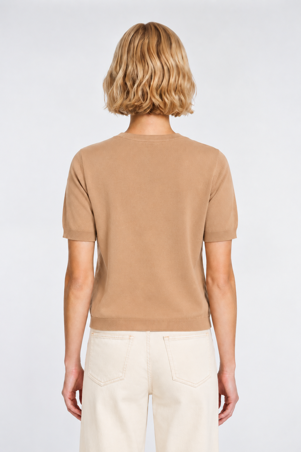 Pull imprimé bimatière