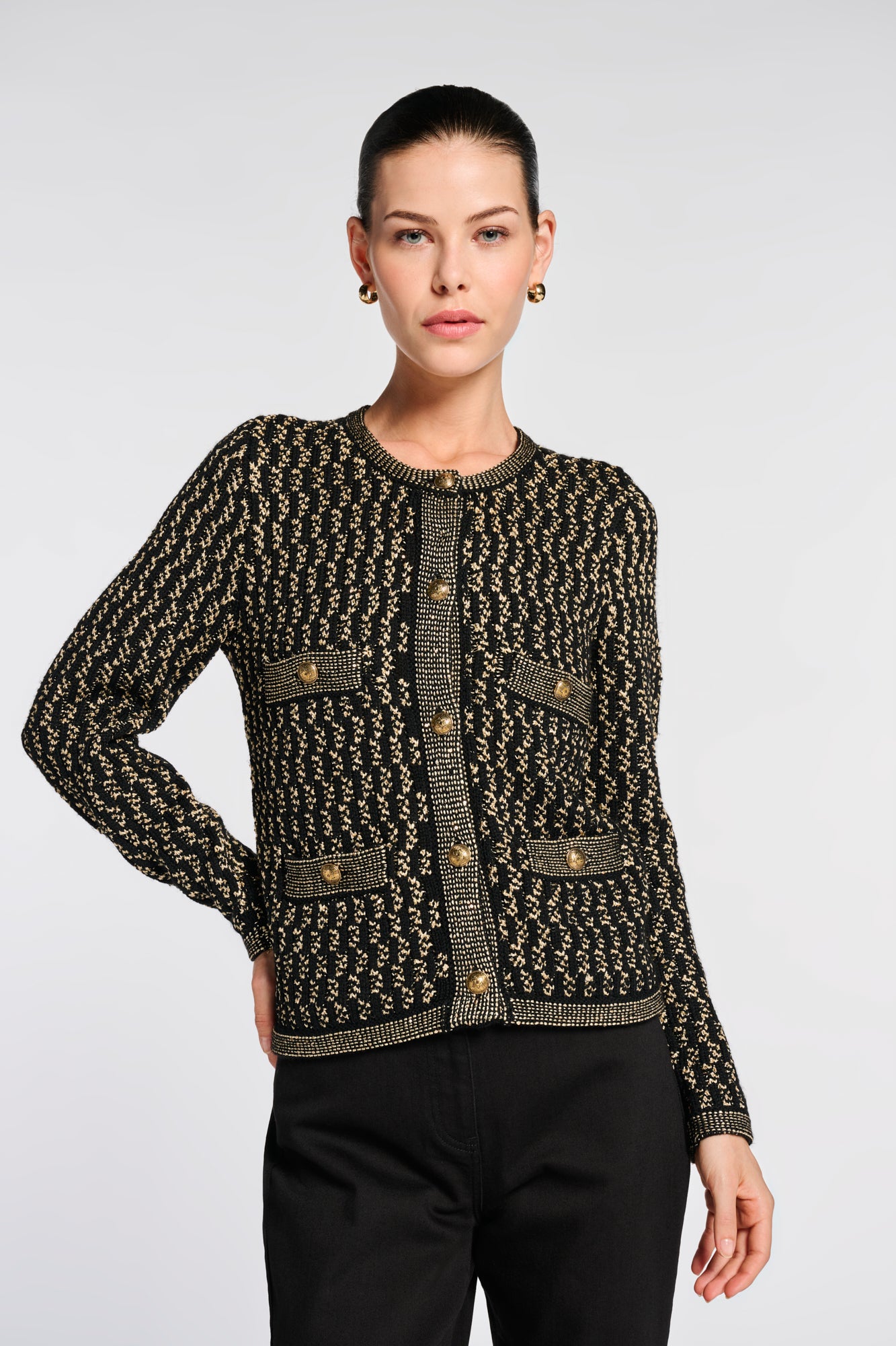 Cardigan en maille irisée