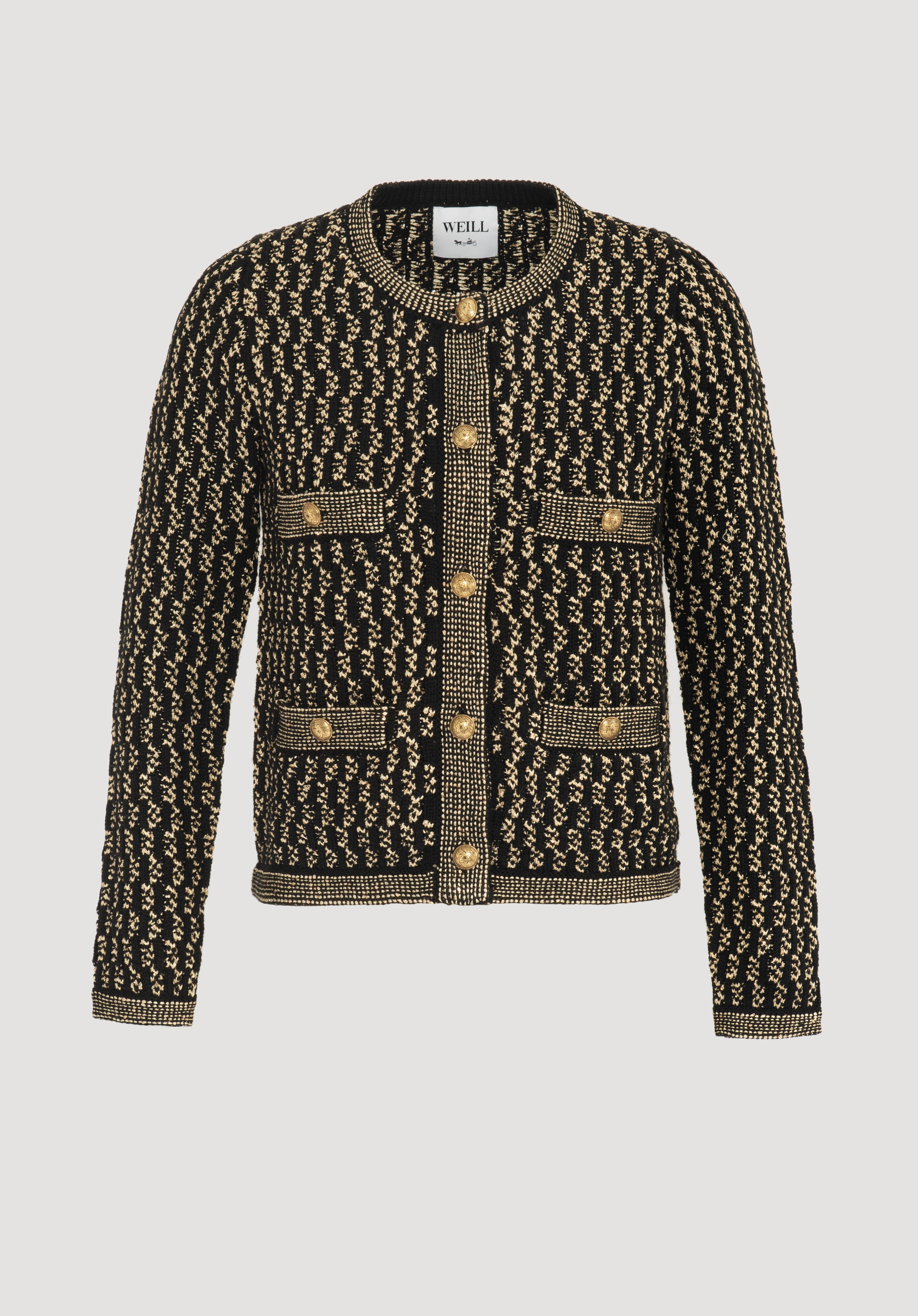 Cardigan en maille irisée