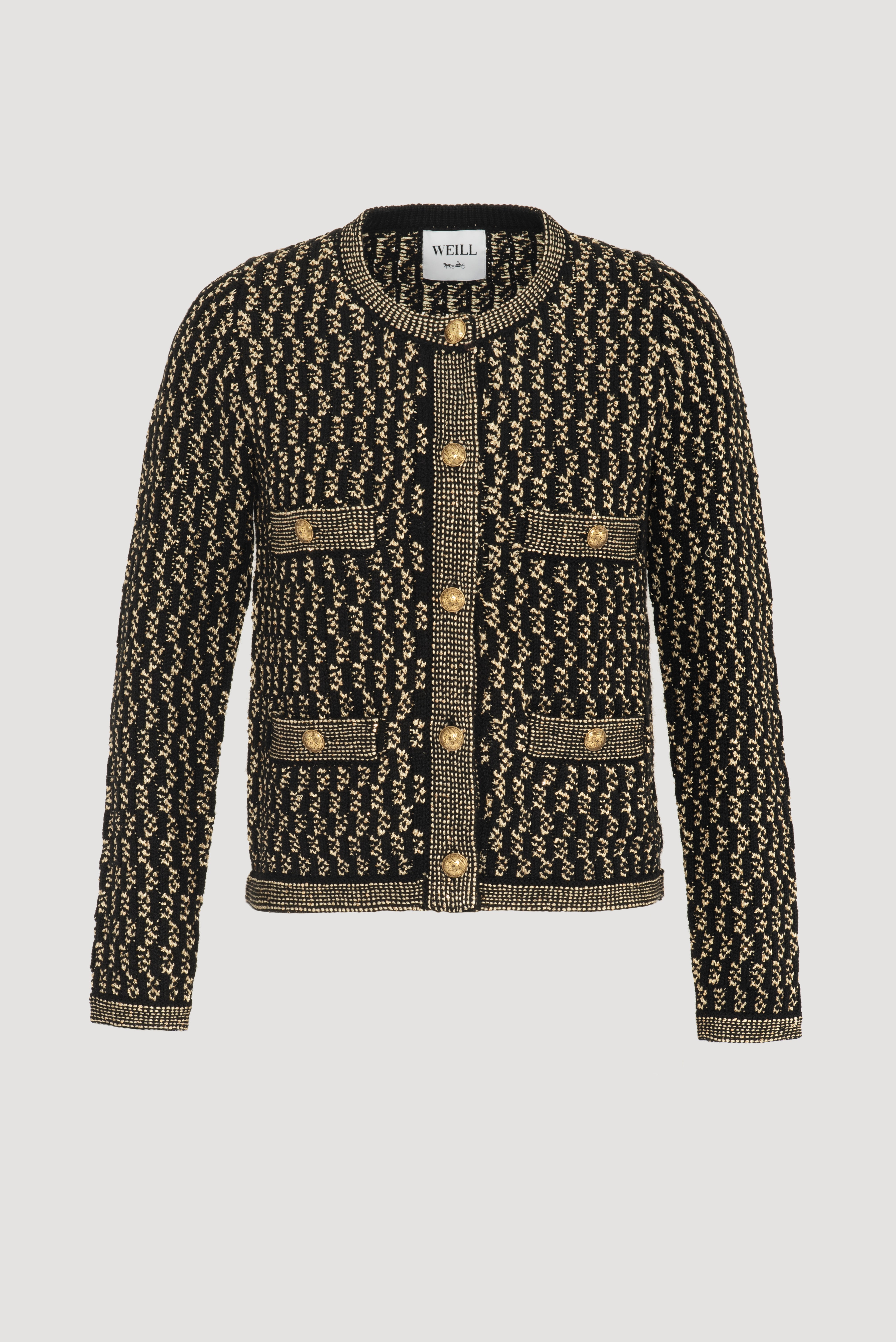 Cardigan en maille irisée