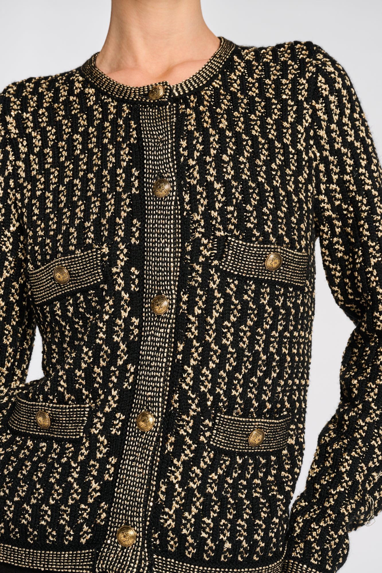 Cardigan en maille irisée