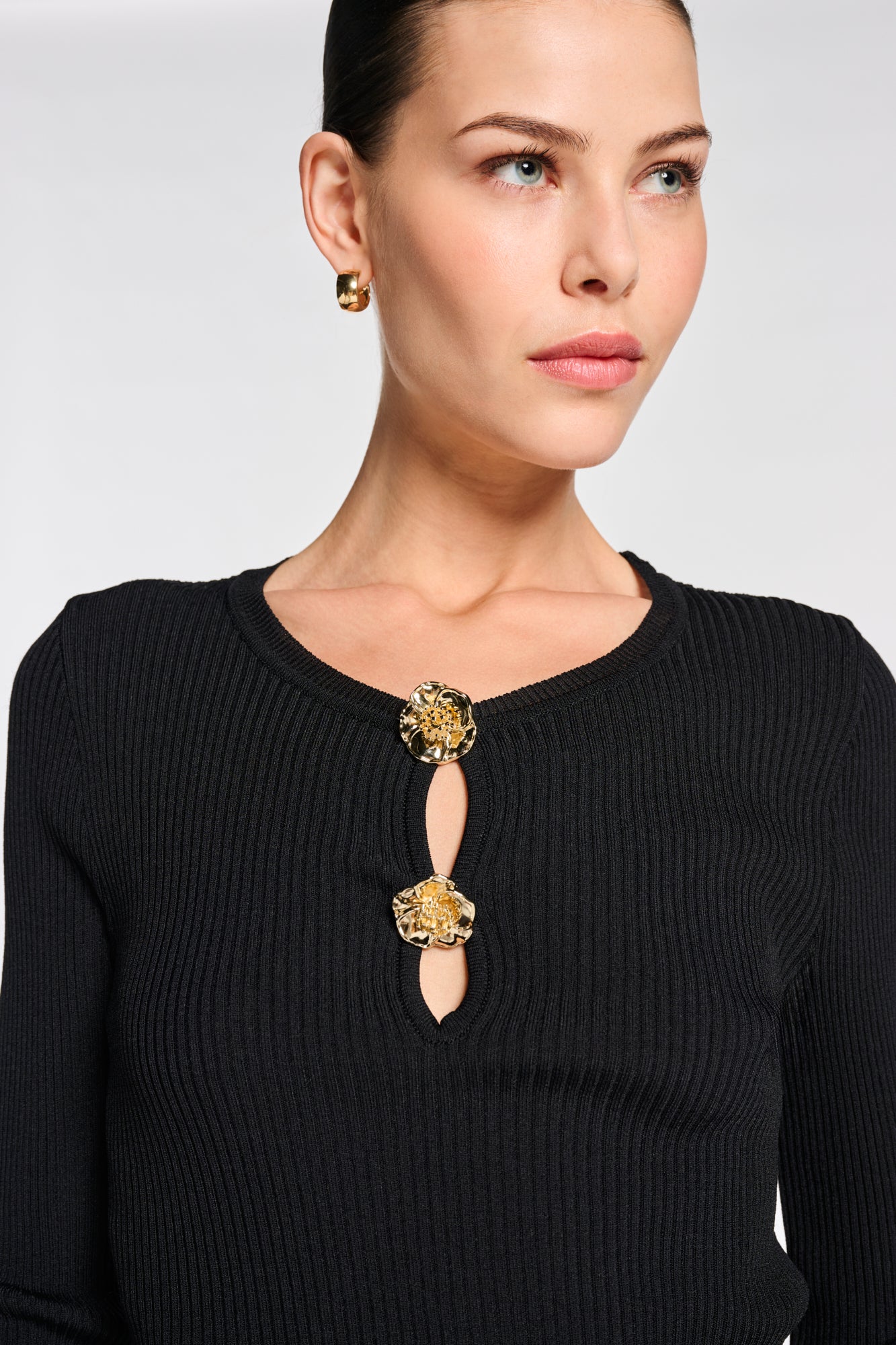 Pull côtelé à bijoux