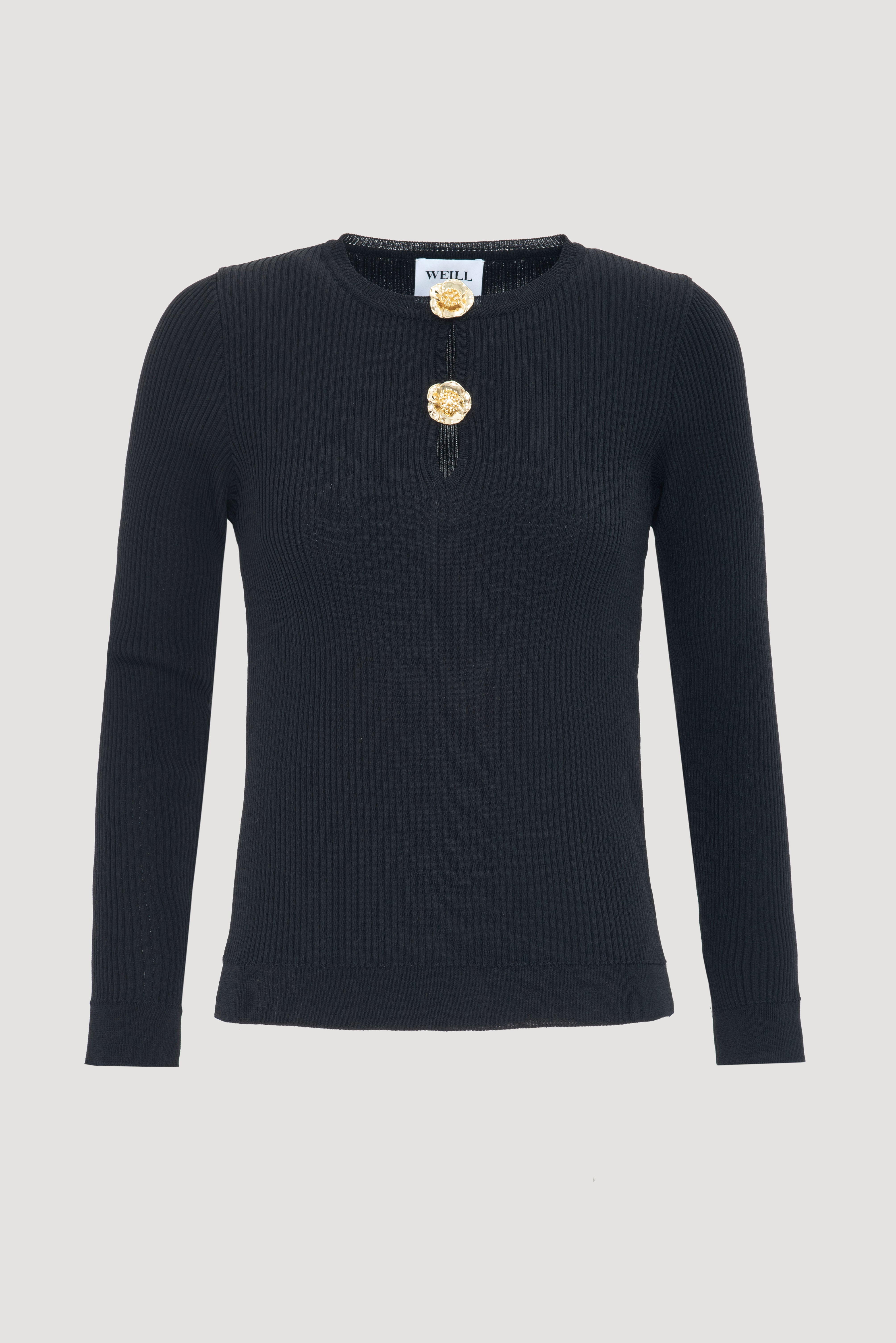 Pull côtelé à bijoux