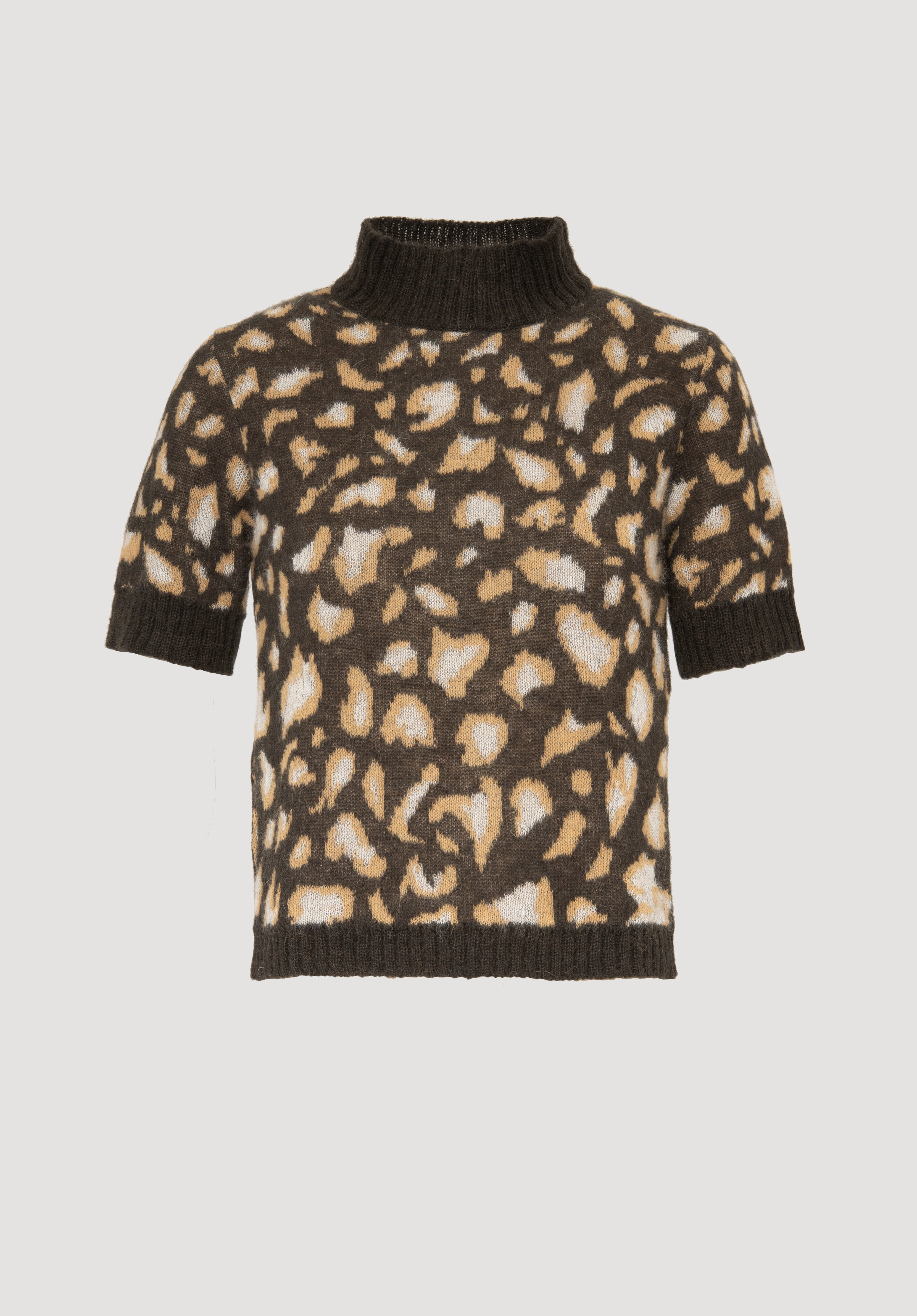 Pull col montant animal