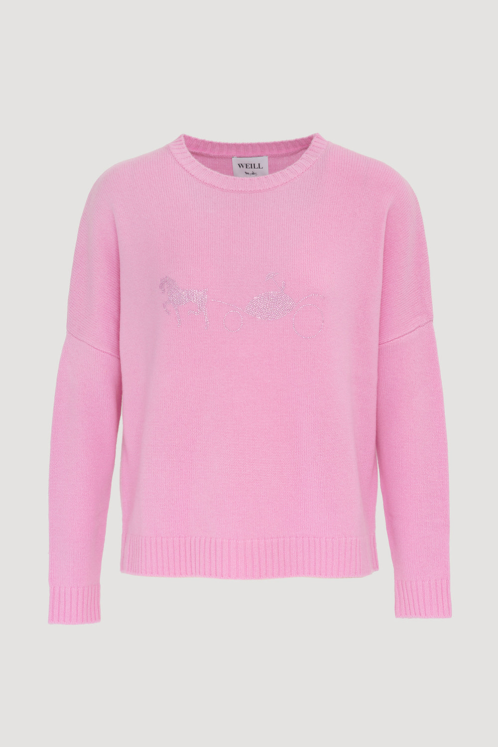 Pull logo en cachemire mélangé