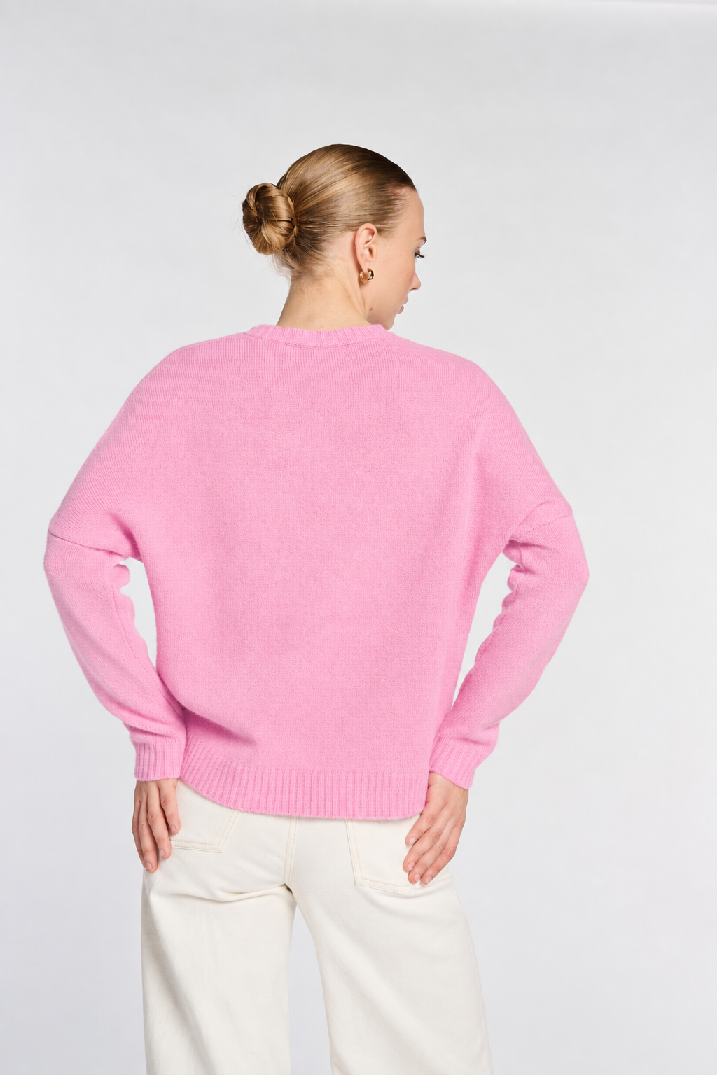 Pull logo en cachemire mélangé