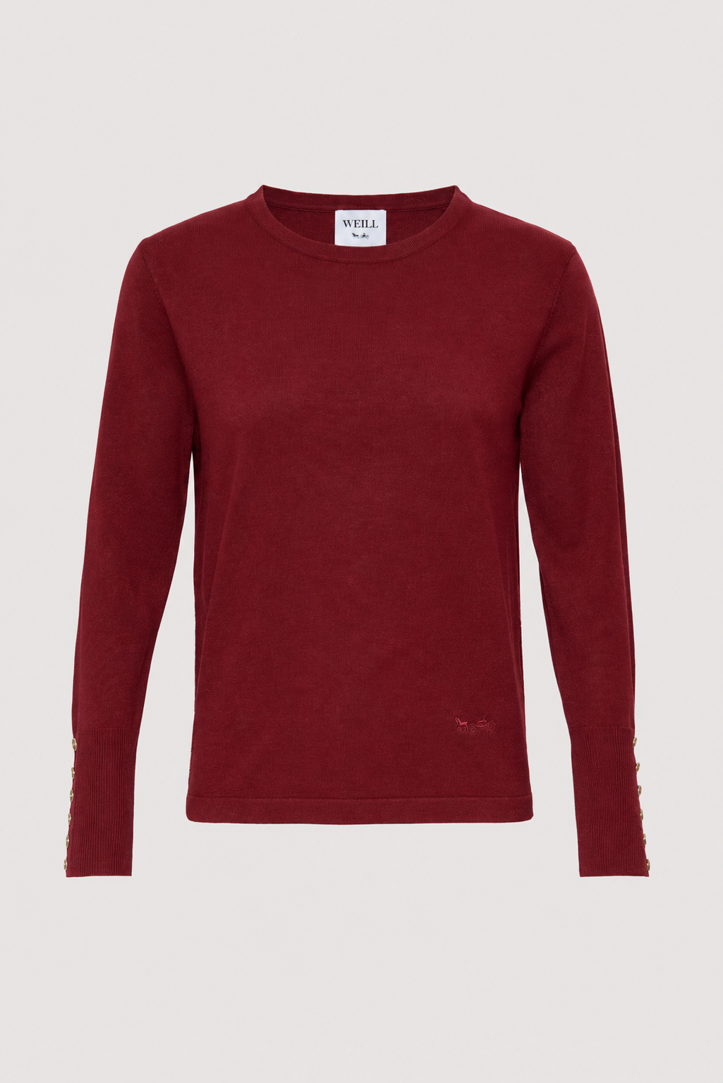 Pull col rond en soie et cachemire