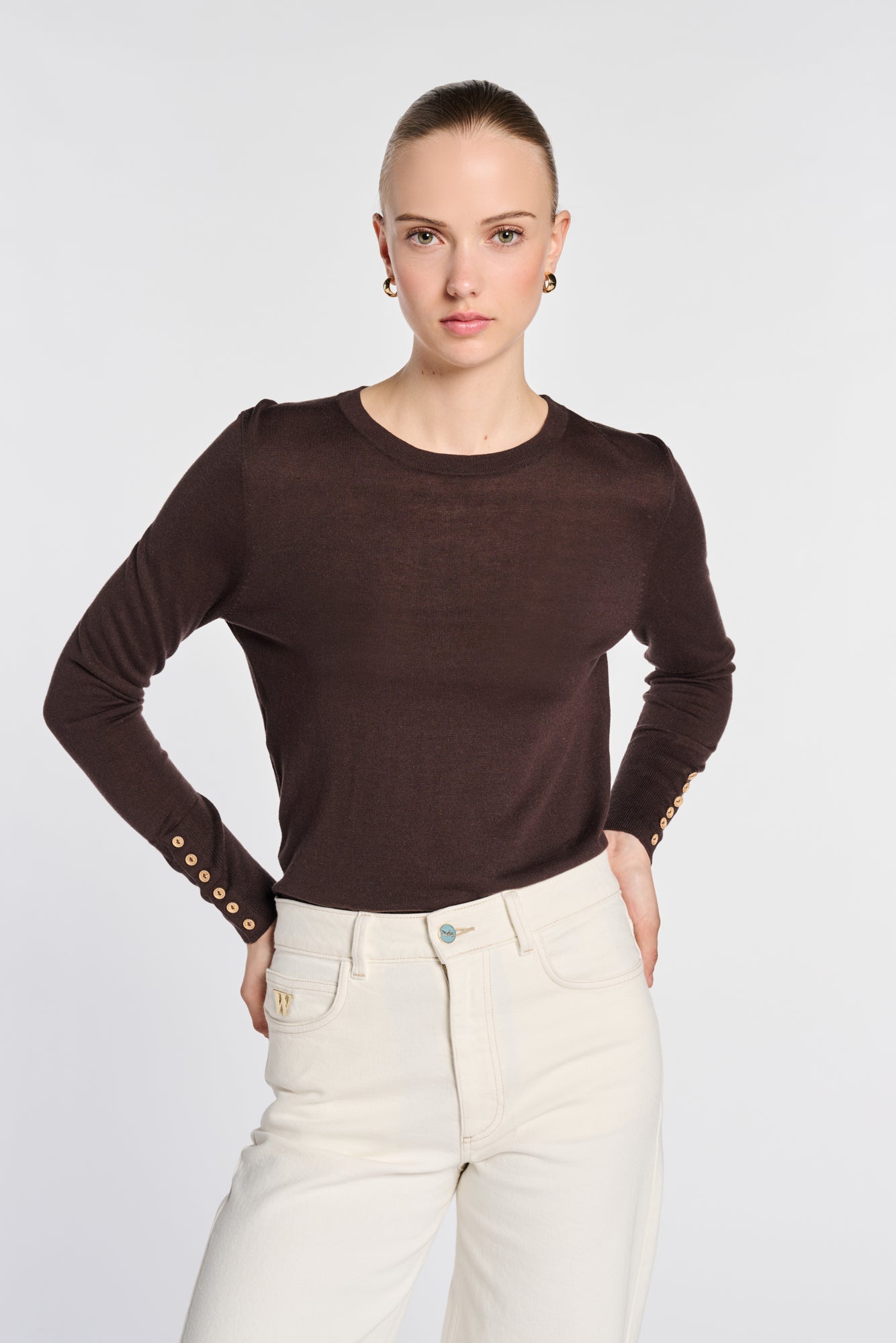 Silk and cashmere crew-neck sweater