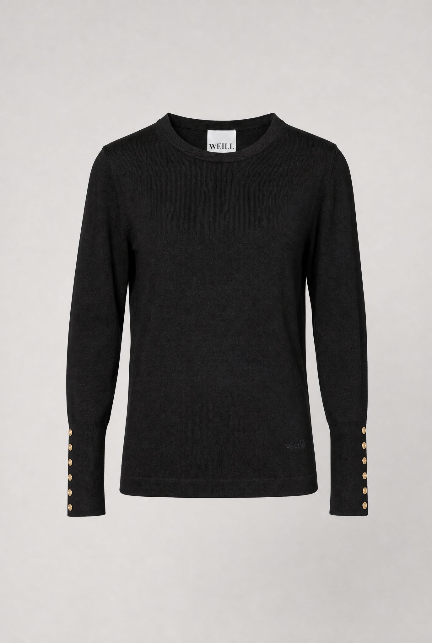 Pull col rond en soie et cachemire