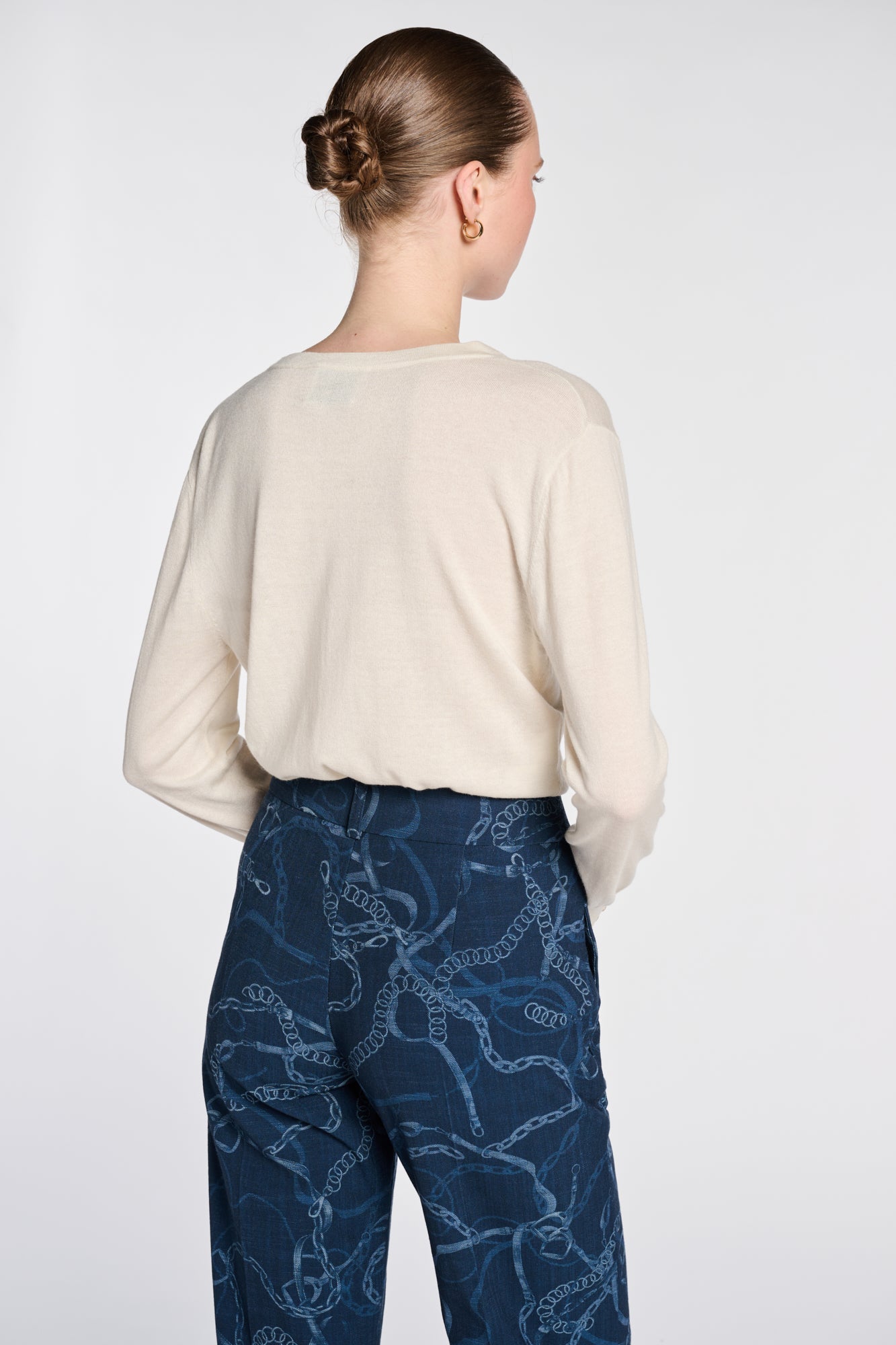 Silk and cashmere crew-neck sweater