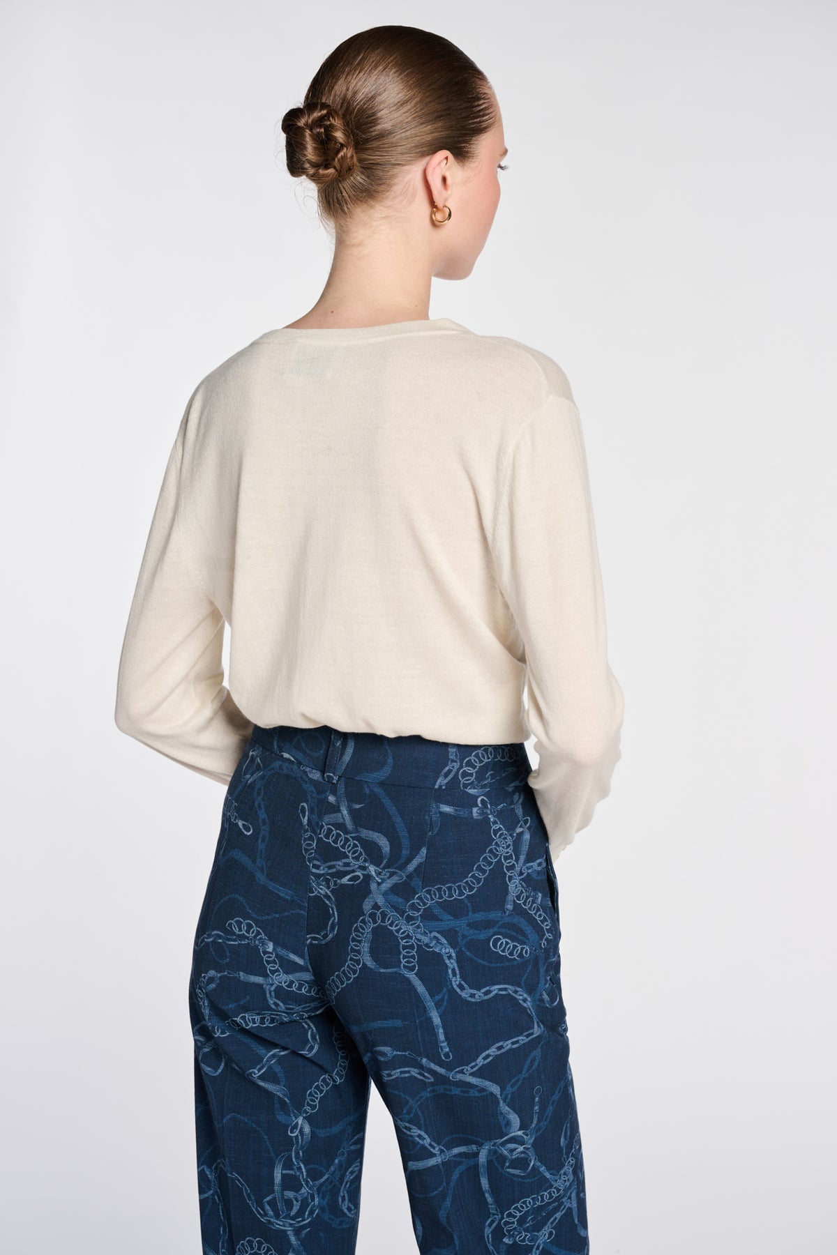 Silk and cashmere crew-neck sweater