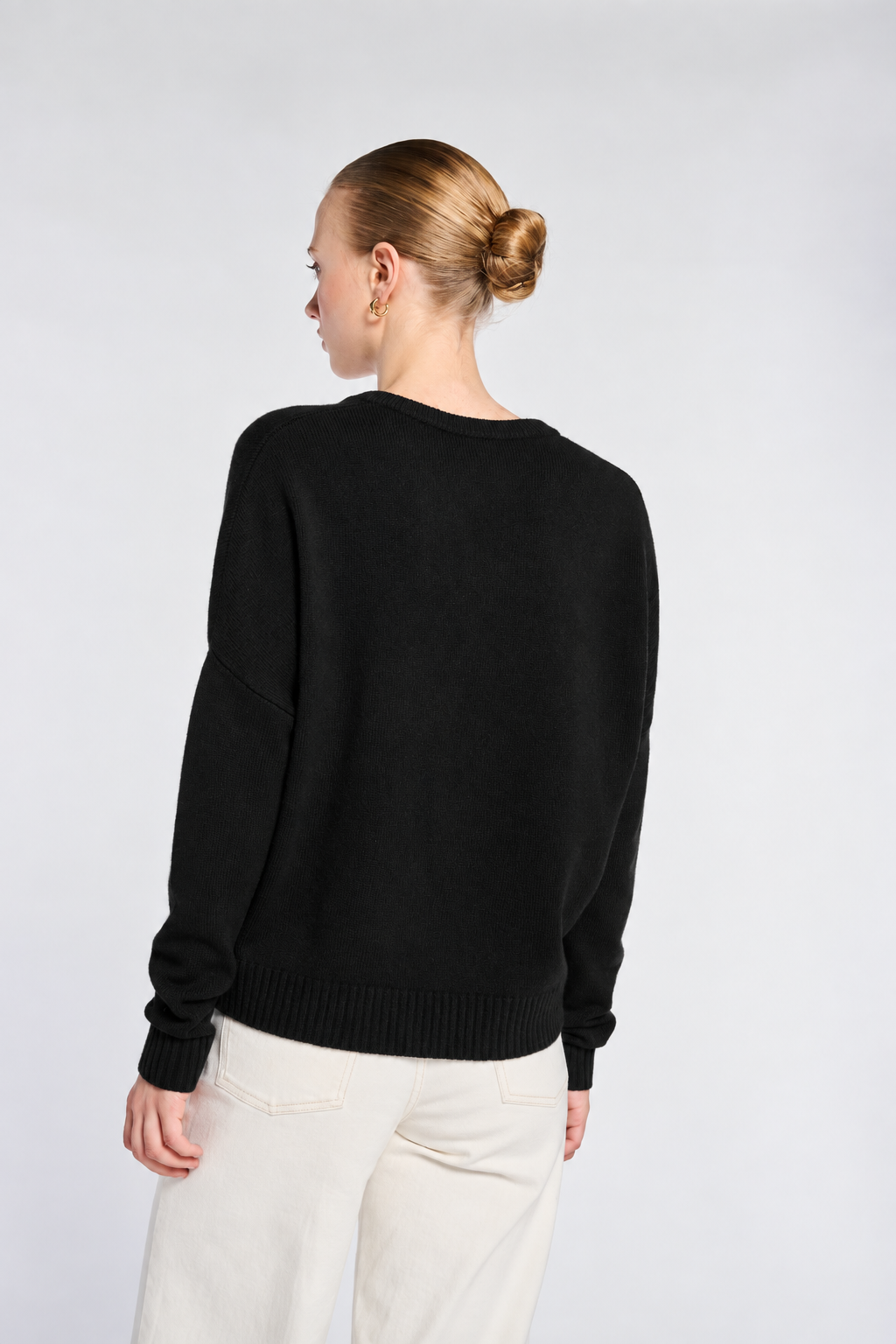 Pull col V en laine mélangé