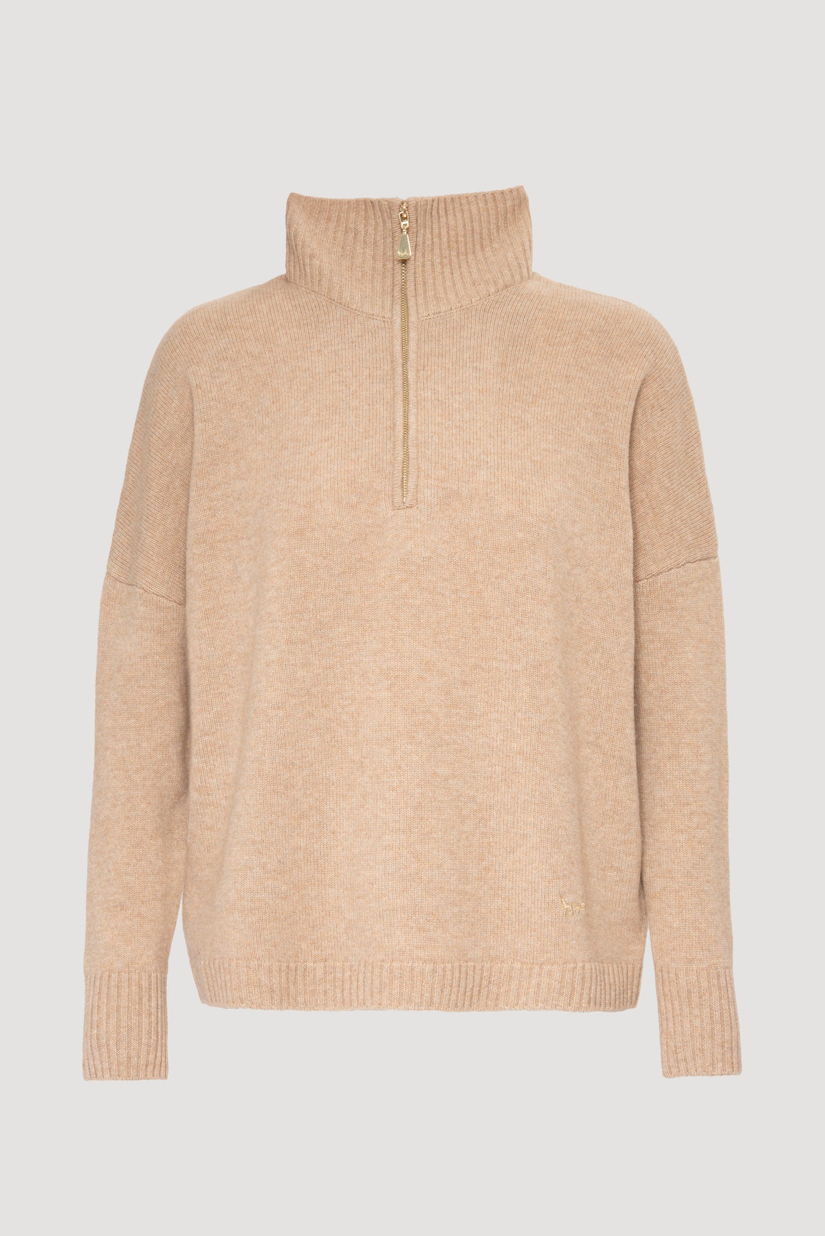 Wool blend half-zip sweater