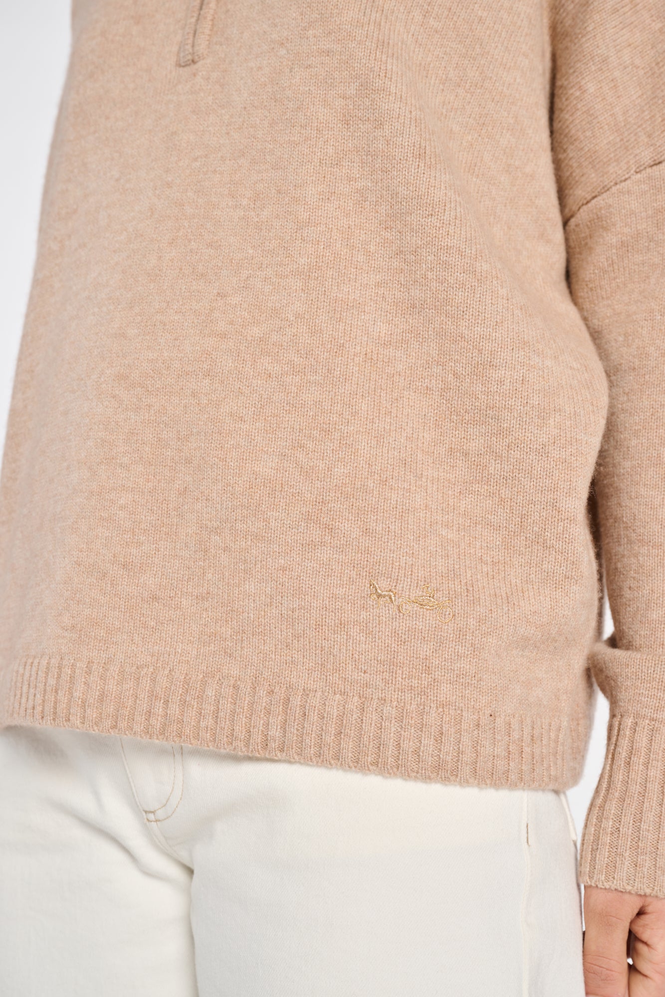 Pull col camionneur en laine mélangé