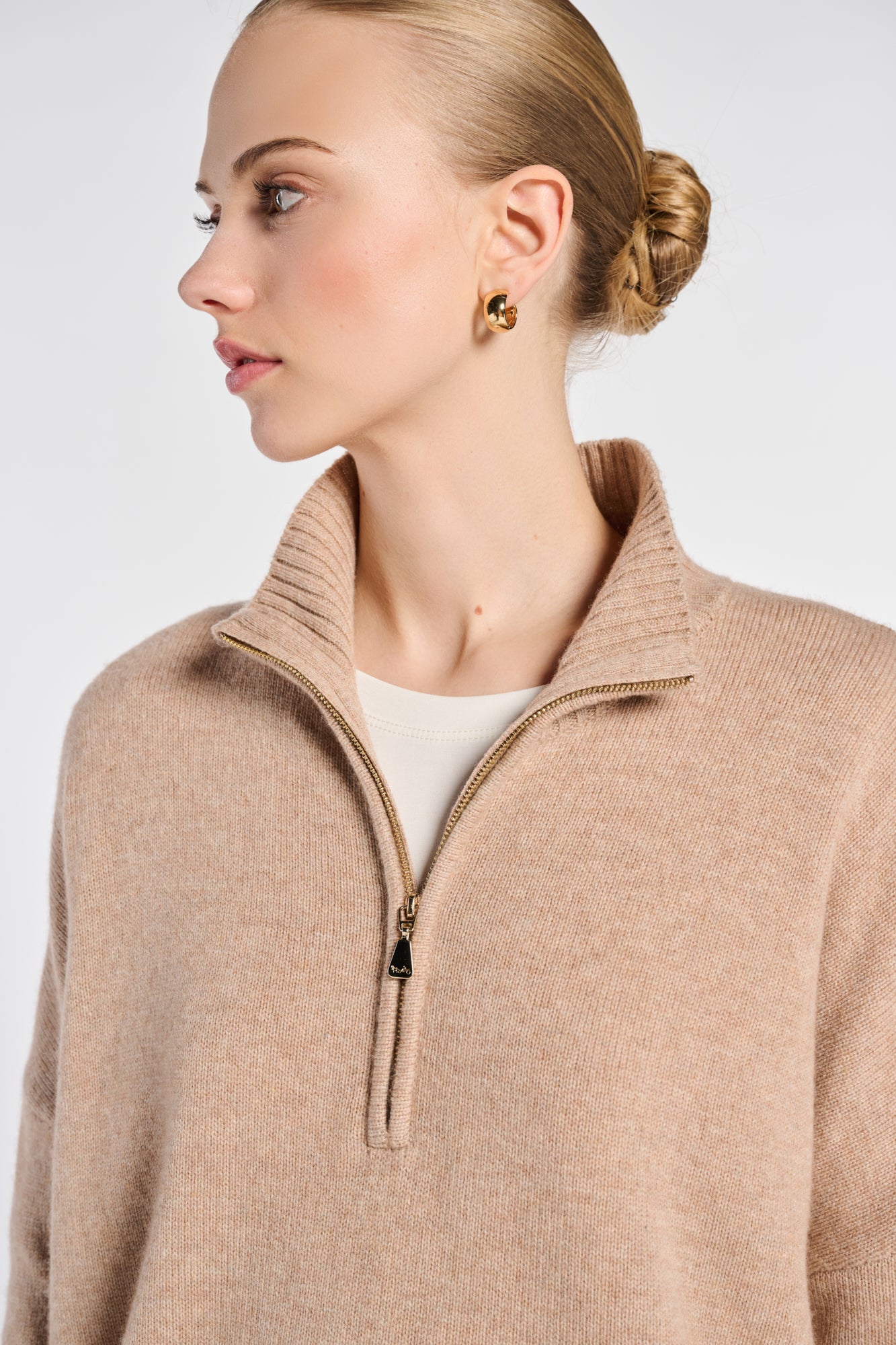 Pull col camionneur en laine mélangé