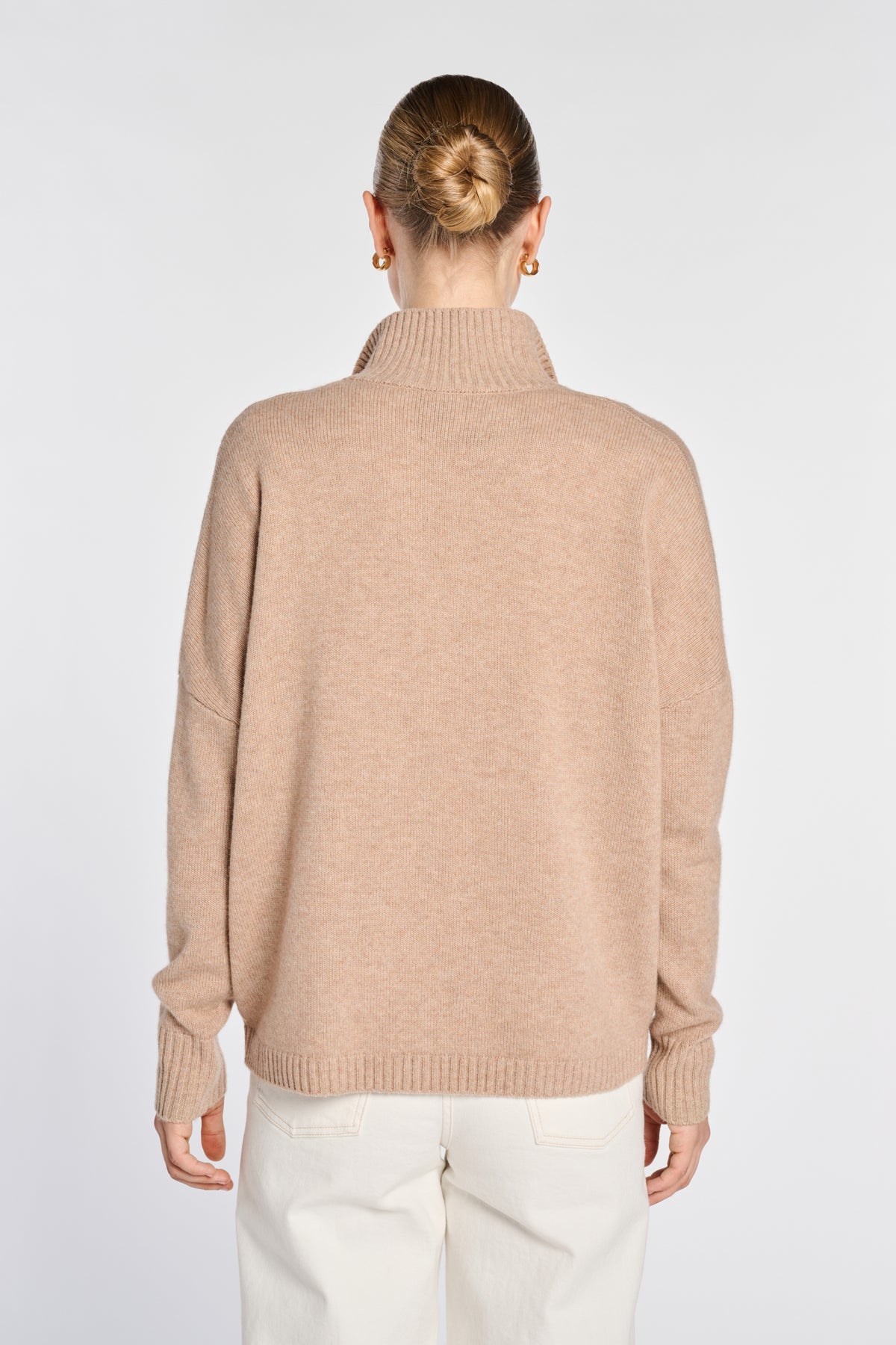 Wool blend half-zip sweater