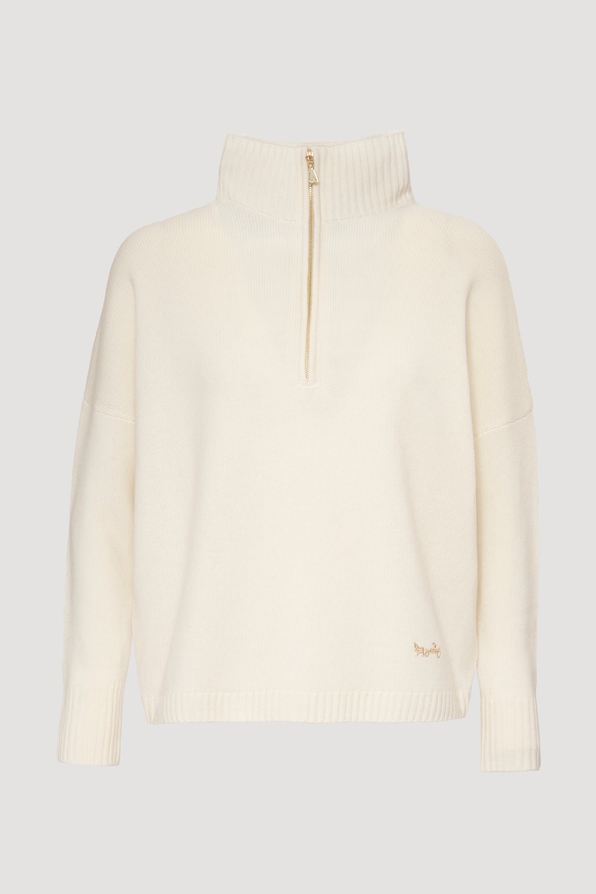 Wool blend half-zip sweater