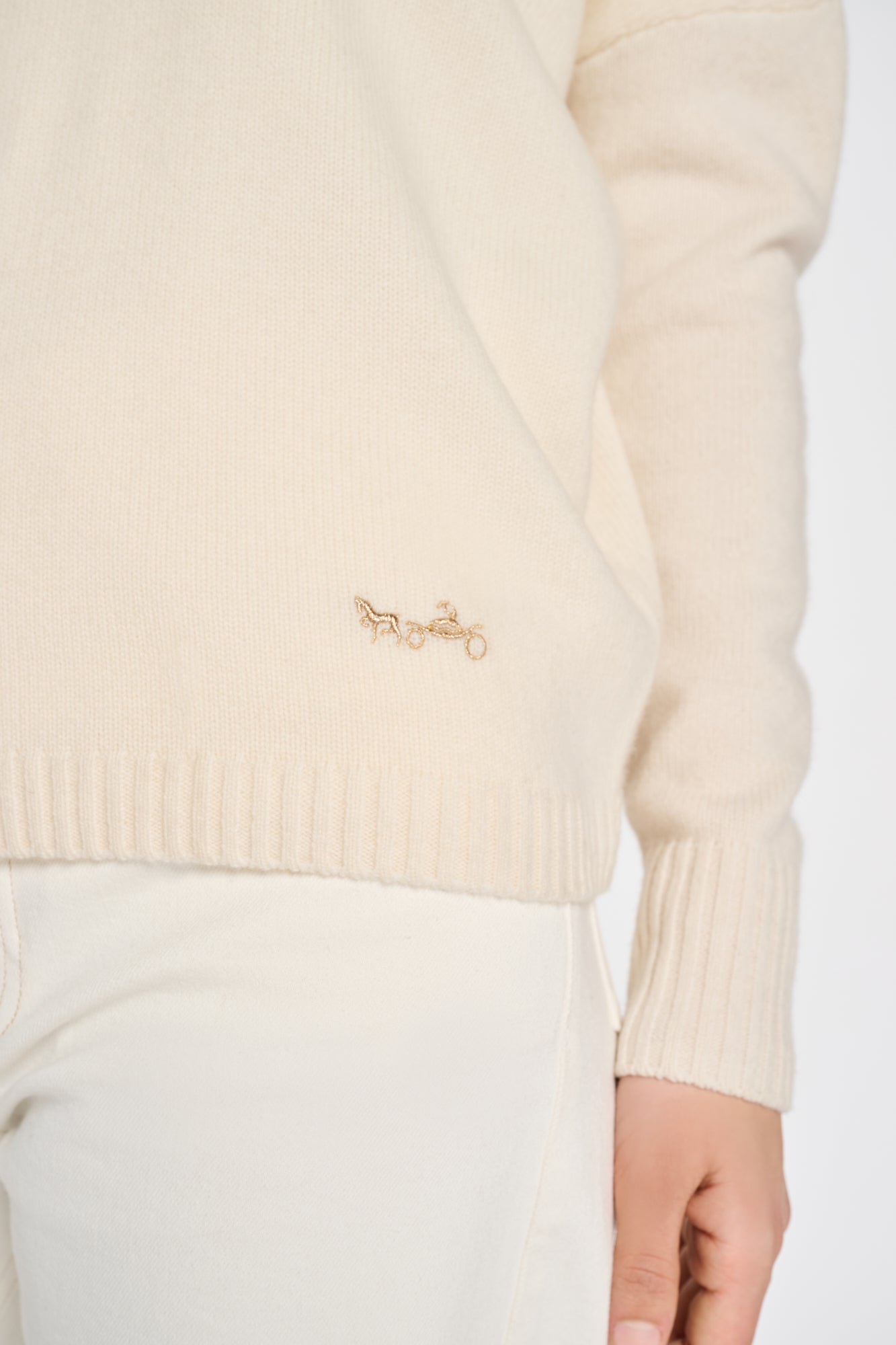 Pull col camionneur en laine mélangé