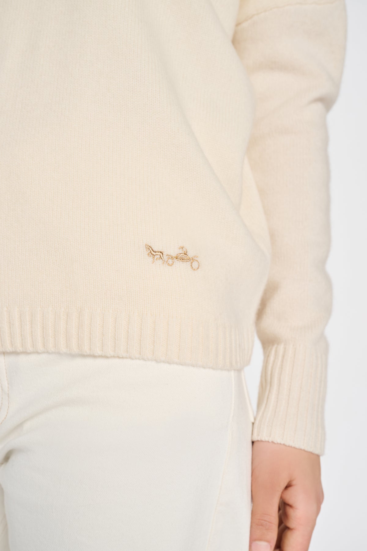 Wool blend half-zip sweater
