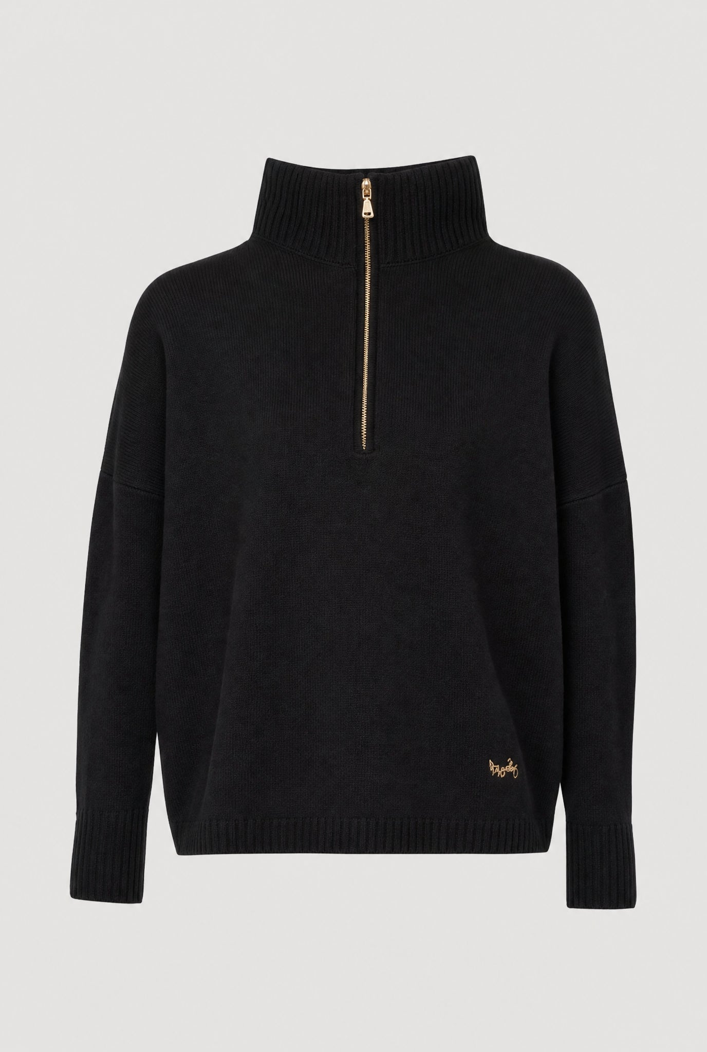 Wool blend half-zip sweater
