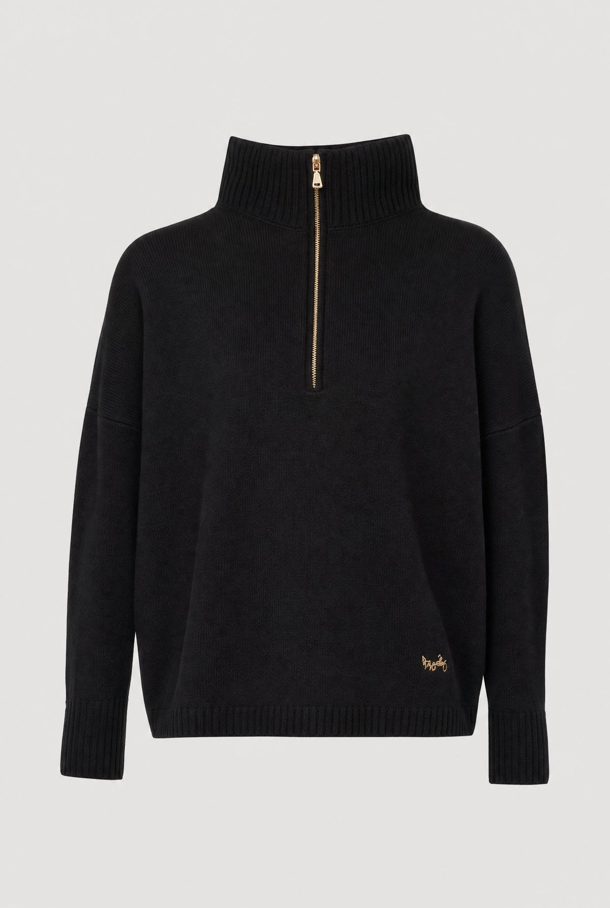 Wool blend half-zip sweater
