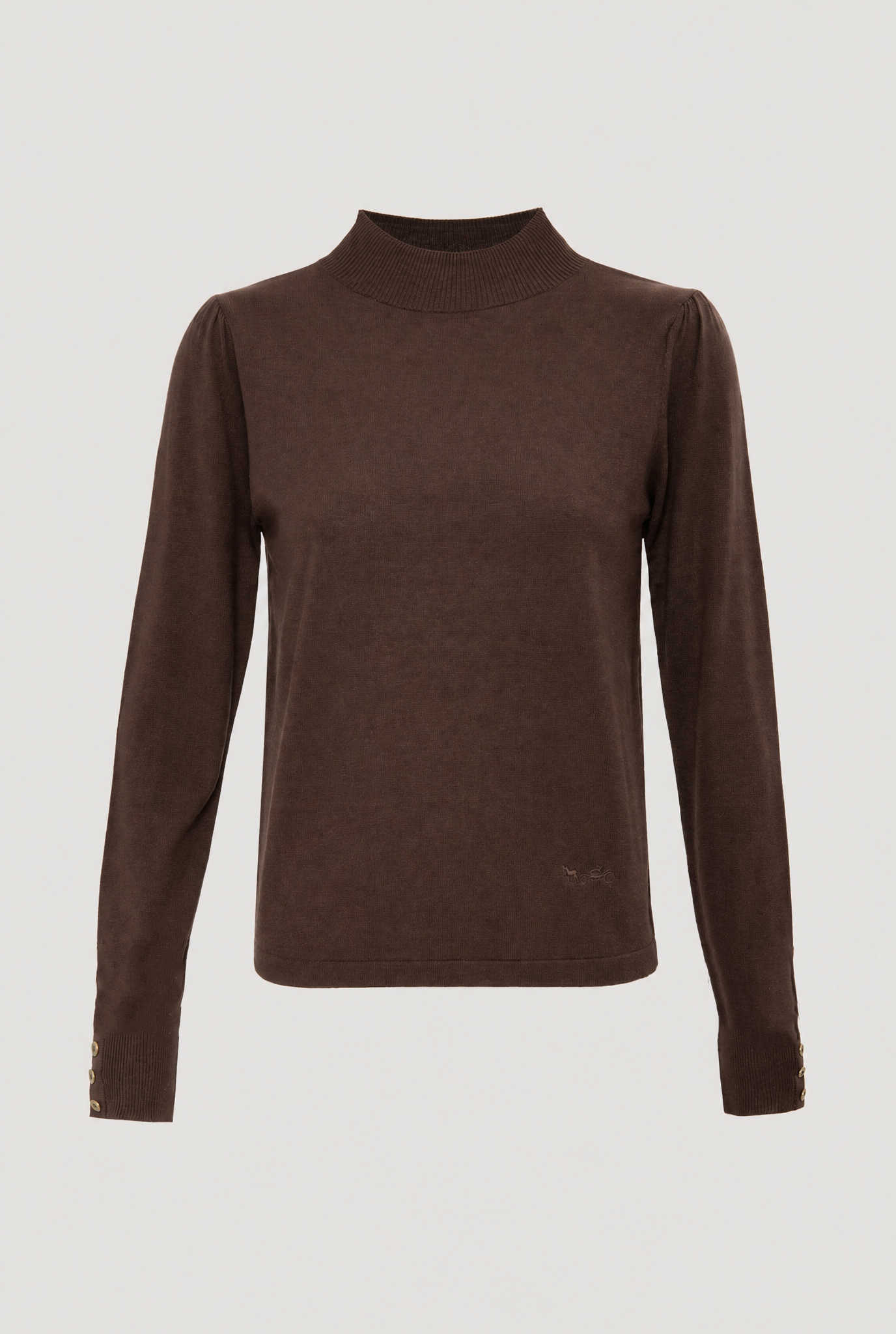 High-neck cashmere and silk sweater