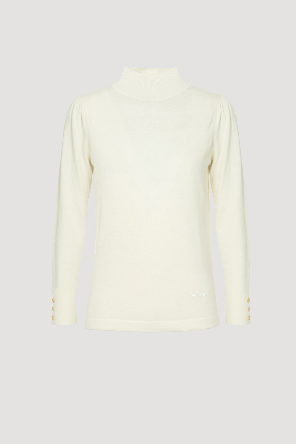 High-neck cashmere and silk sweater